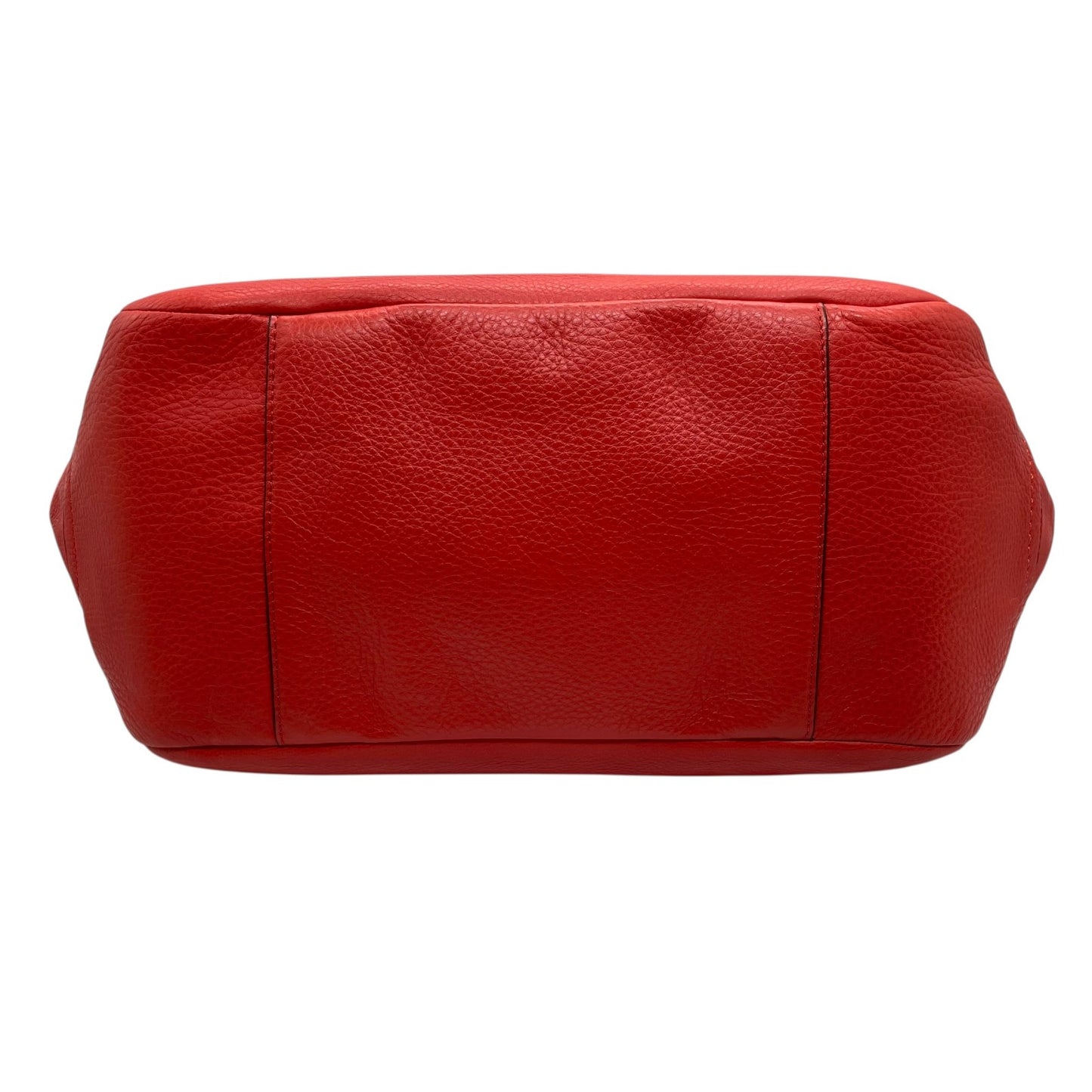 コーチ COACH トートバッグ ペブルドレザー F23284 赤 レッド 黄色 イエロー チャーム付き A4対応 通勤 通学 S24