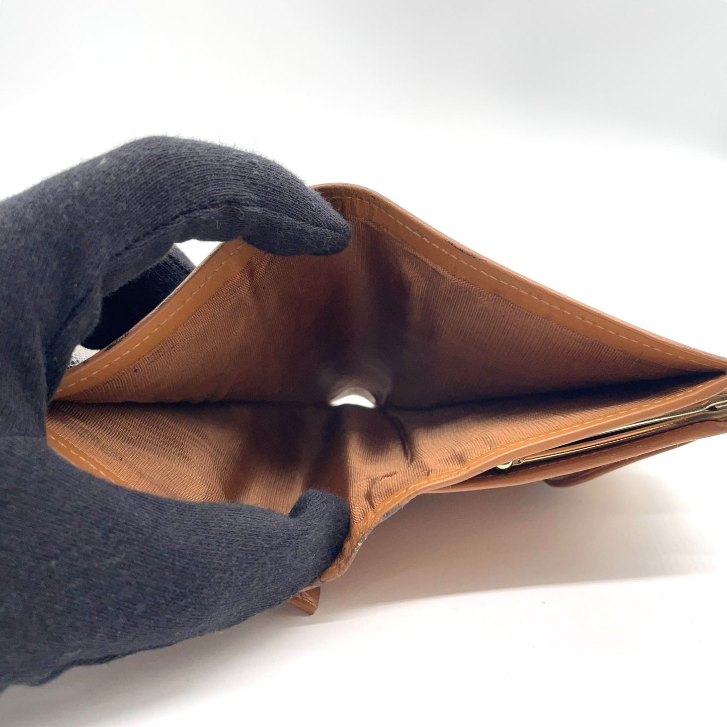 セリーヌ CELINE 二つ折り財布 マカダム トリオンフキャンバス ブラウン ベージュ コンパクトウォレット ゴールド金具 W4