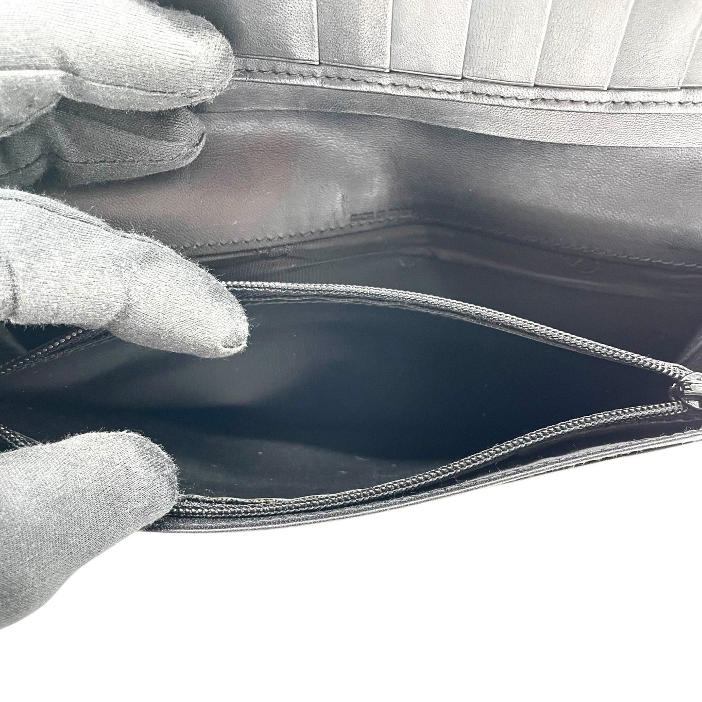 クリスチャンディオール Christian Dior 長財布 レザー 黒 ブラック CDロゴ ゴールド金具 金金具 ヴィンテージ レディース メンズ W4