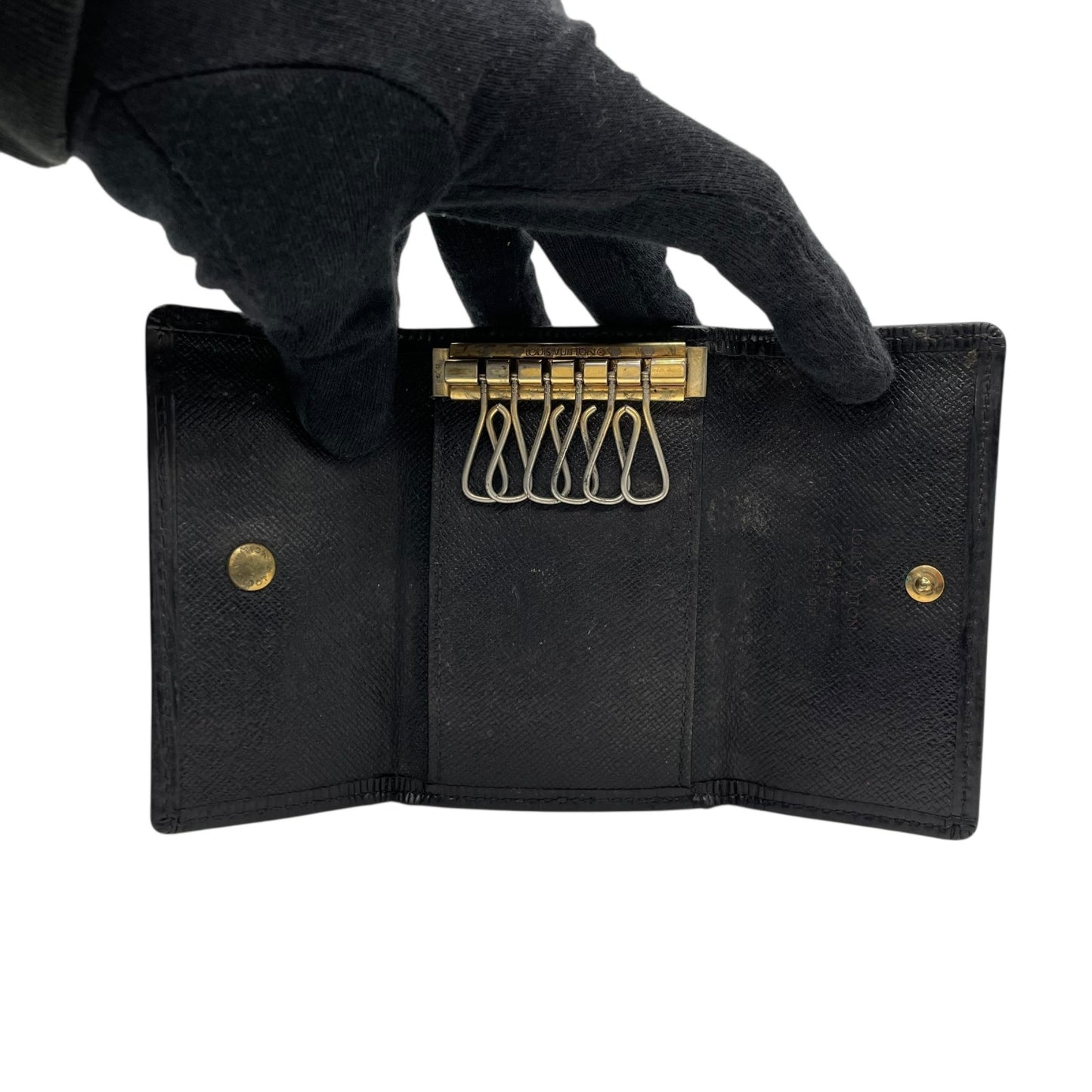 ルイ・ヴィトン Louis Vuitton ミュルティクレ6 M63812 エピ 6連キーケース ノワール ブラック レザー ゴールド金具 メンズ レディース M5