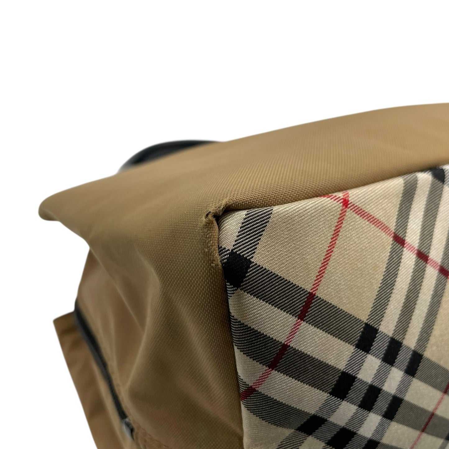 BURBERRY BLUE LABEL バーバリー ブルーレーベル ハンドバッグ ノバチェック ベージュ ブラック ナイロン×レザー シルバー金具 トート レディース U14