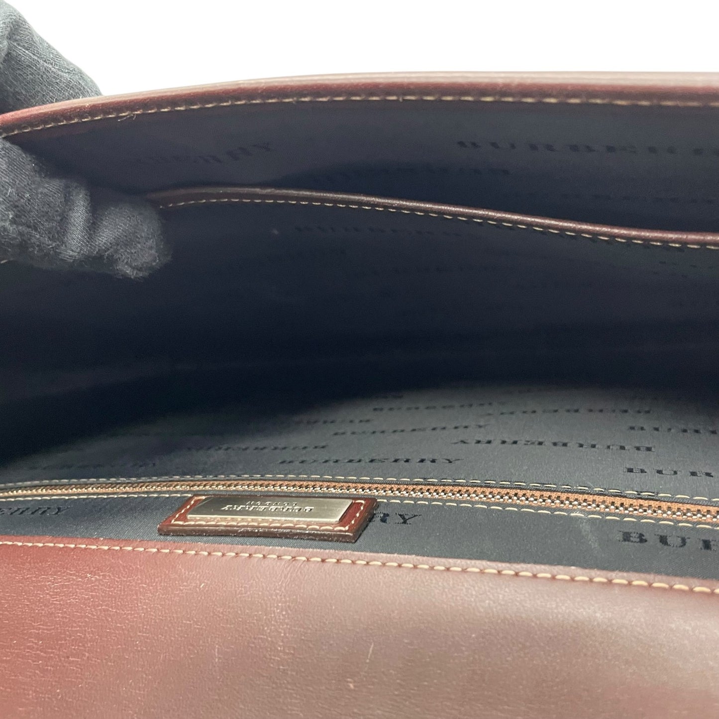 BURBERRY バーバリー ビジネスバッグ レザー ブラウン【中古】 メンズ