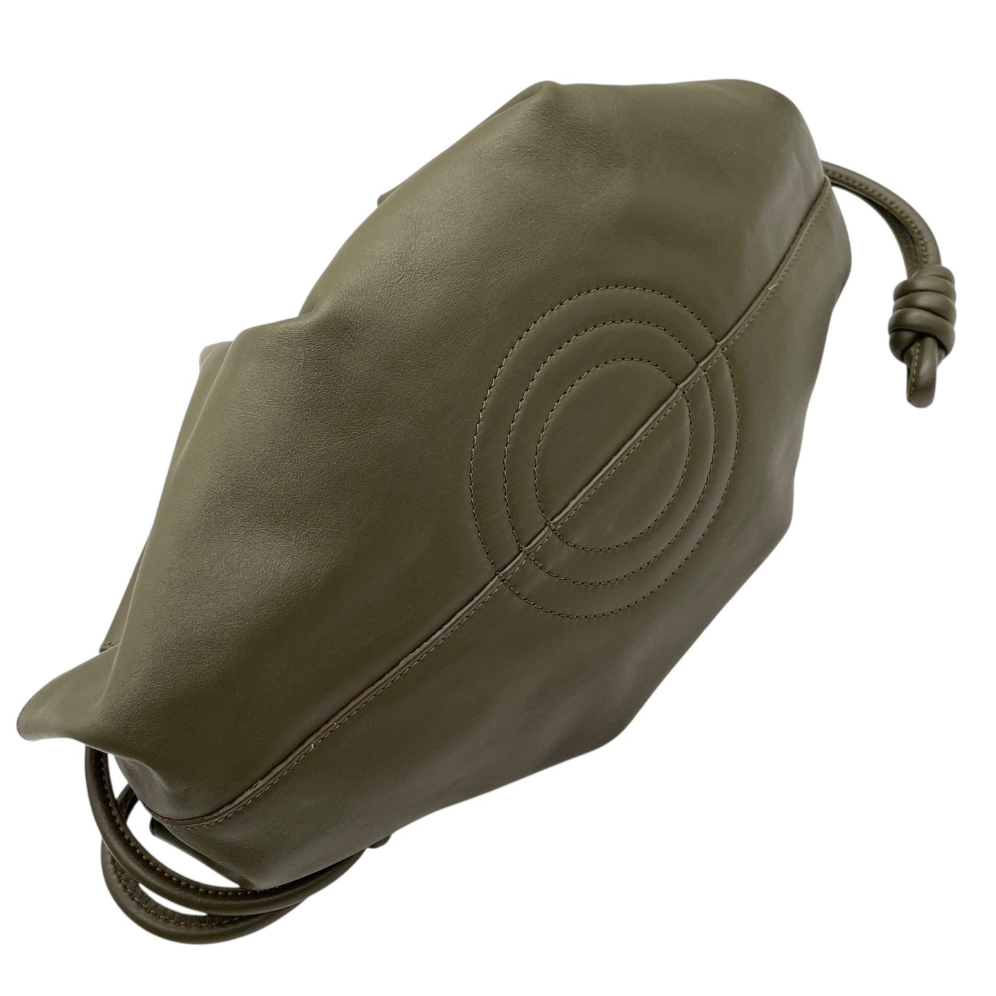 極 美品 未使用級 LOEWE ロエベ Paseo スモール レザー 2WAY ショルダーバッグ ハンドバッグ カーキ グリーンベージュ 上品 軽量