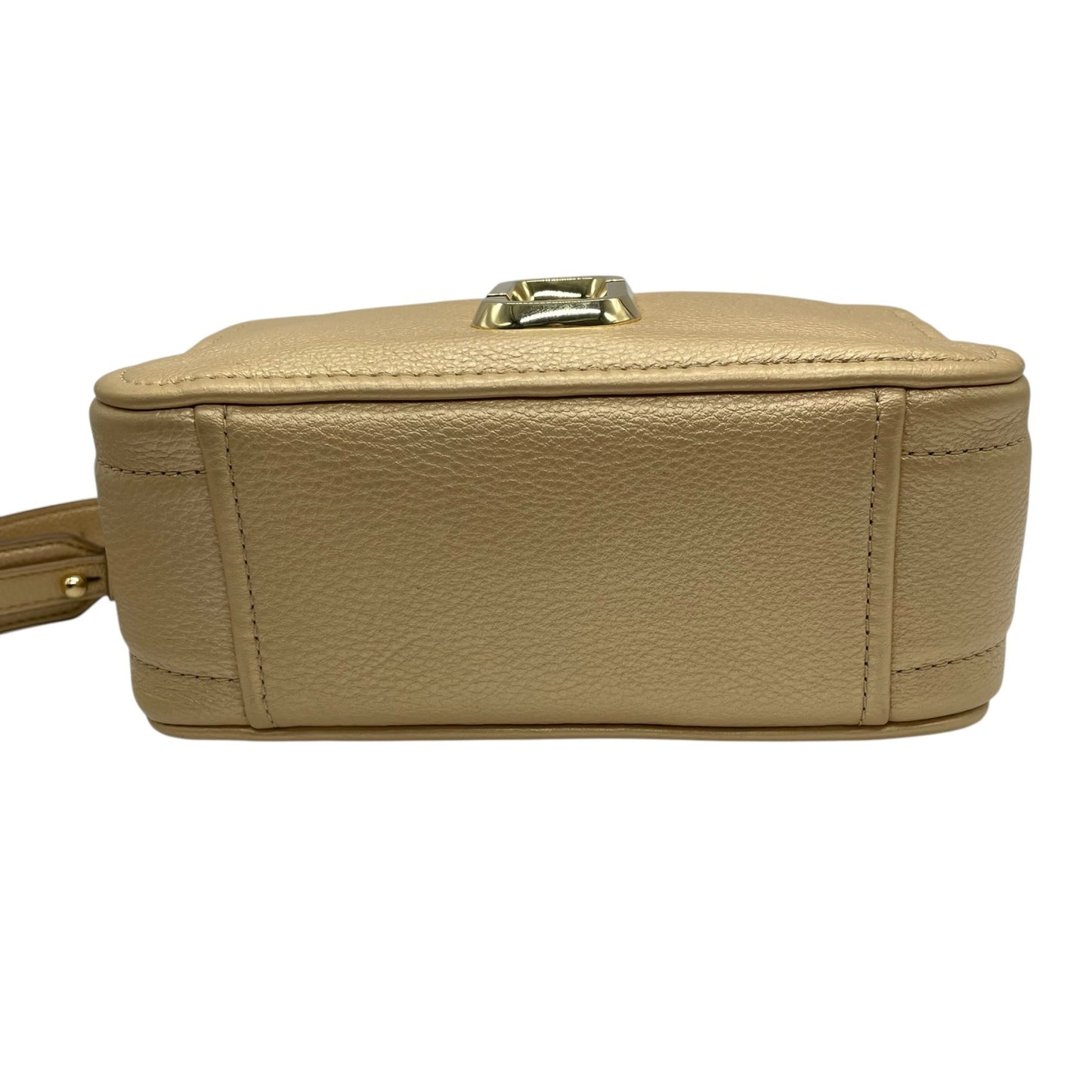 【未使用級】 極 美品 MARC JACOBS マークジェイコブス スナップショット カメラバッグ ベージュ レザー クロスボディ ショルダーバッグ ダブルJロゴ ゴールド金具 レディース K8