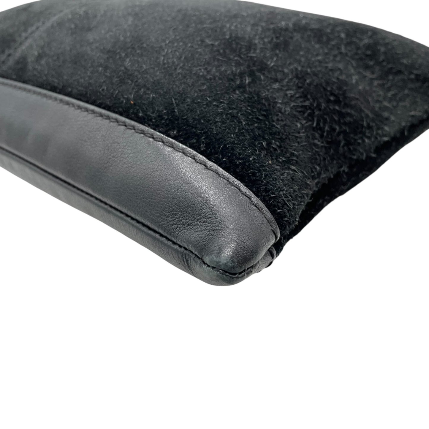 BALENCIAGA バレンシアガ クリップ クラッチバッグ CLASSIC CLIP M 黒 ブラック スエード レザー シルバー金具 セカンドバッグ メンズ レディース K11