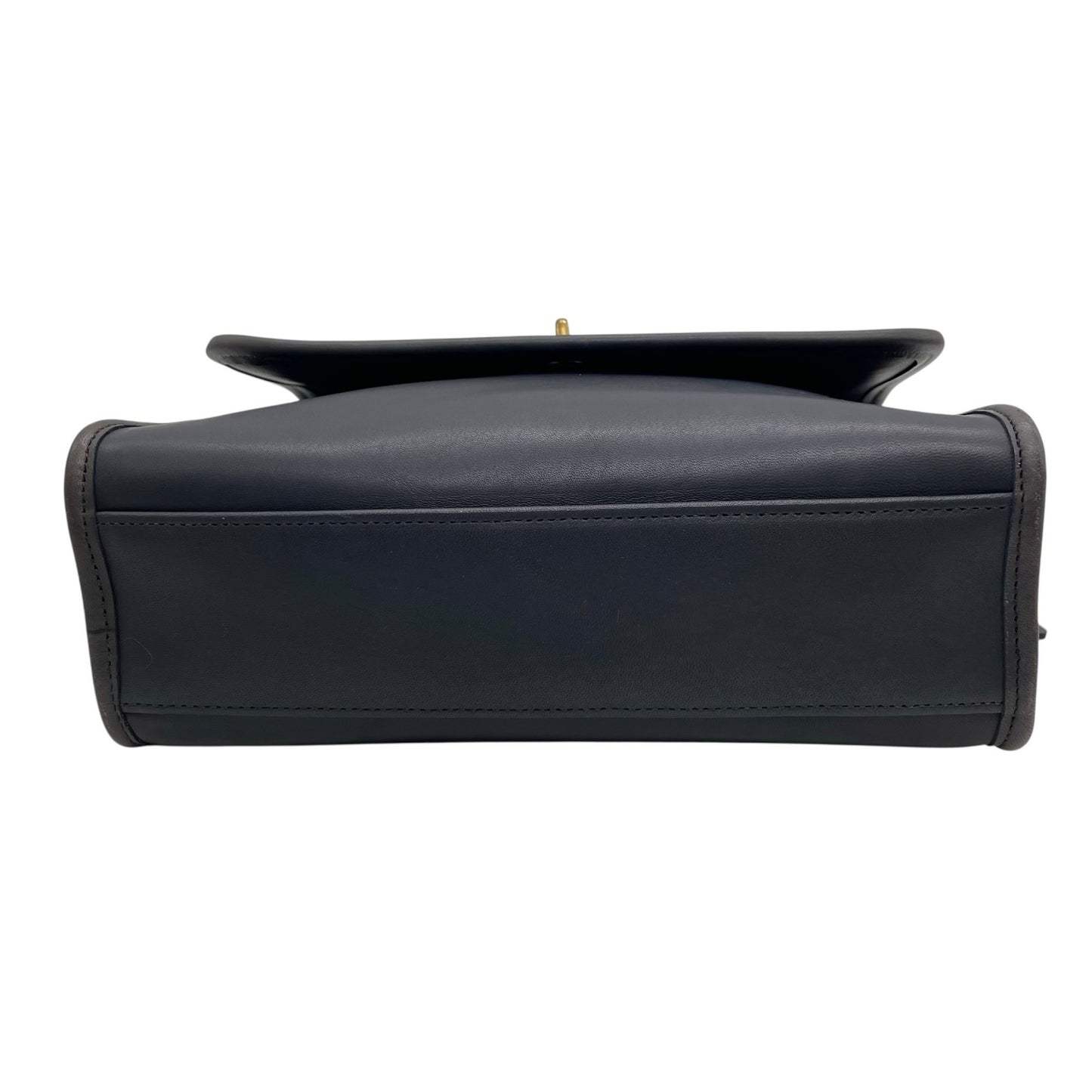 COACH オールドコーチ 2WAY ハンドバッグ ショルダーバッグ 紺 ネイビー オールレザー ターンロック ゴールド金具 クロスボディ 斜め掛け レディース S84