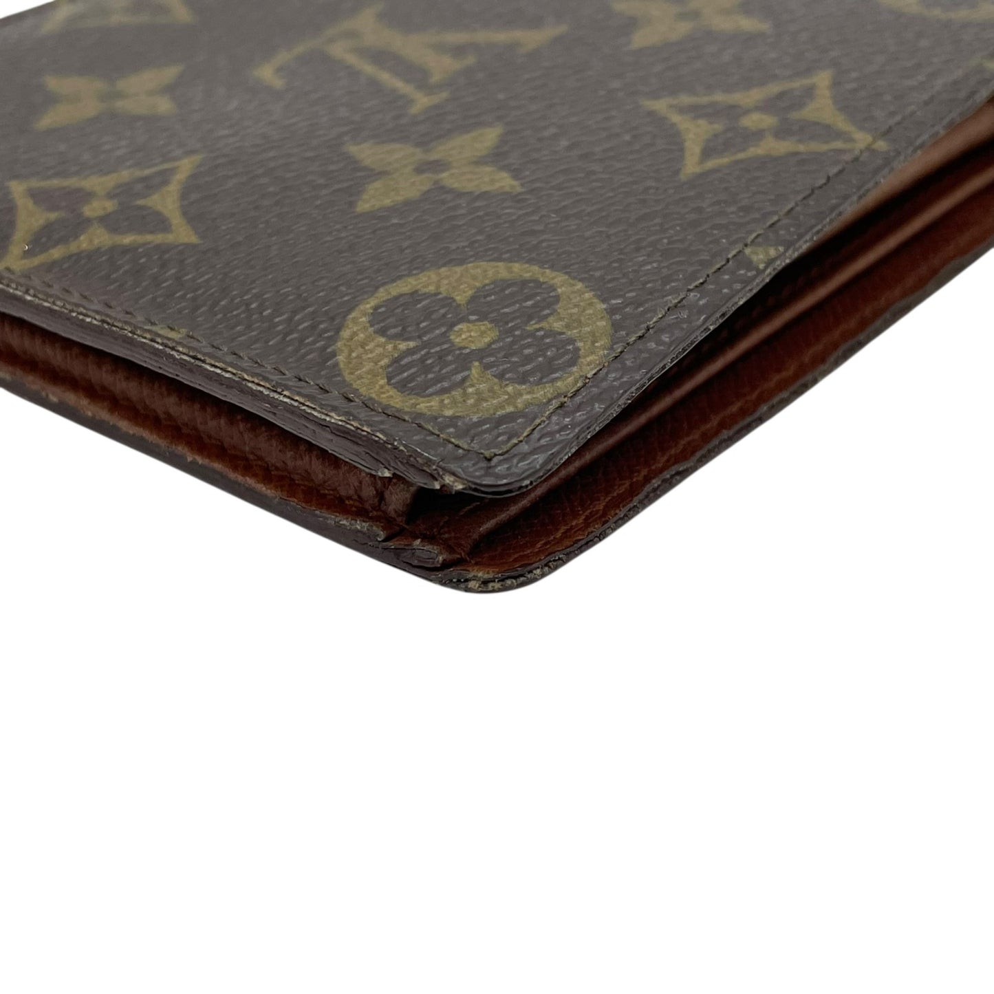 LOUIS VUITTON ルイヴィトン モノグラム ポルトフォイユ・マルコ 二つ折り財布 茶 ブラウン PVC レザー ゴールド金具 M61675 メンズ レディース M4