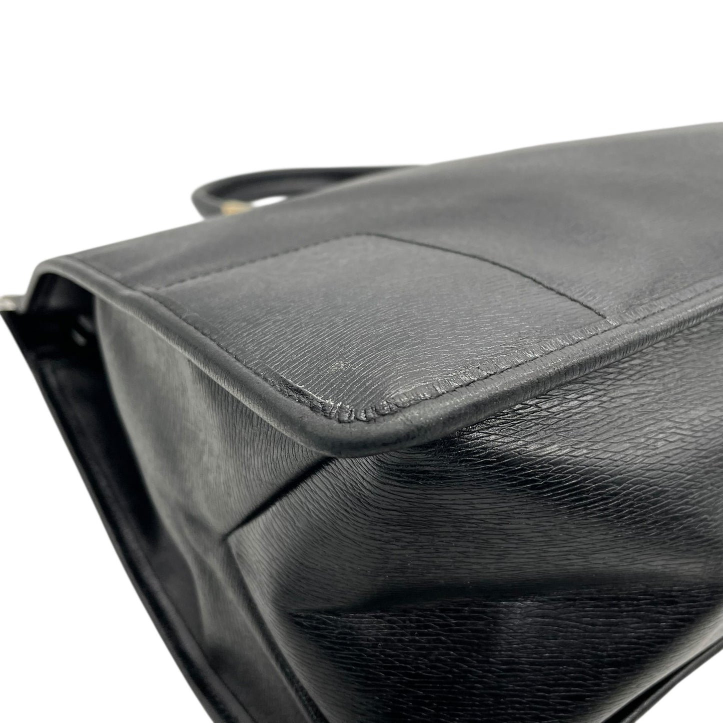 美品 GUCCI グッチ レザー ビジネスバッグ ブラック ゴールド金具 A4収納可 ハンドバッグ メンズ レディース 正規品 D