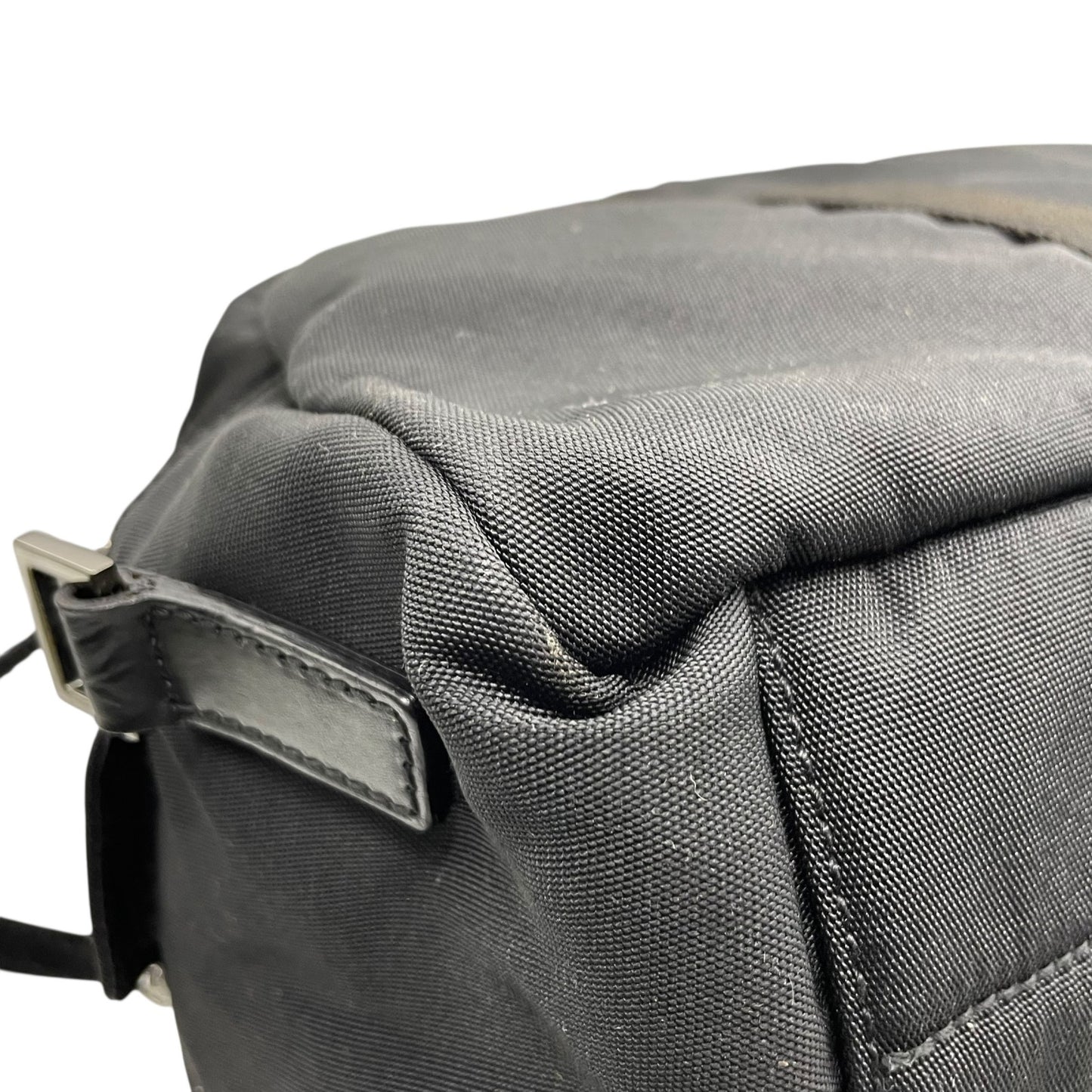 極美品 GUCCI グッチ ボストンバッグ 2WAY ハンドバッグ ブラック 黒 ナイロン 肩掛け 斜め掛け クロスボディ シルバー金具 メンズ レディース ユニセックス トラベルバッグ 大容量 Z4