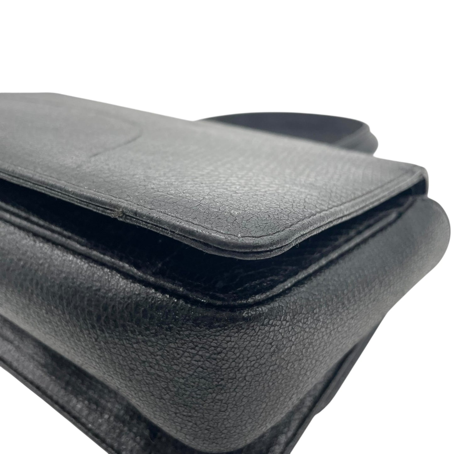 FENDI フェンディ ハンドバッグ 2way ショルダーバッグ 黒 ブラック レザー ゴールド金具 FF ロゴ ヴィンテージ 本革 トップハンドル Fendi Handbag Shoulder Bag Vintage D