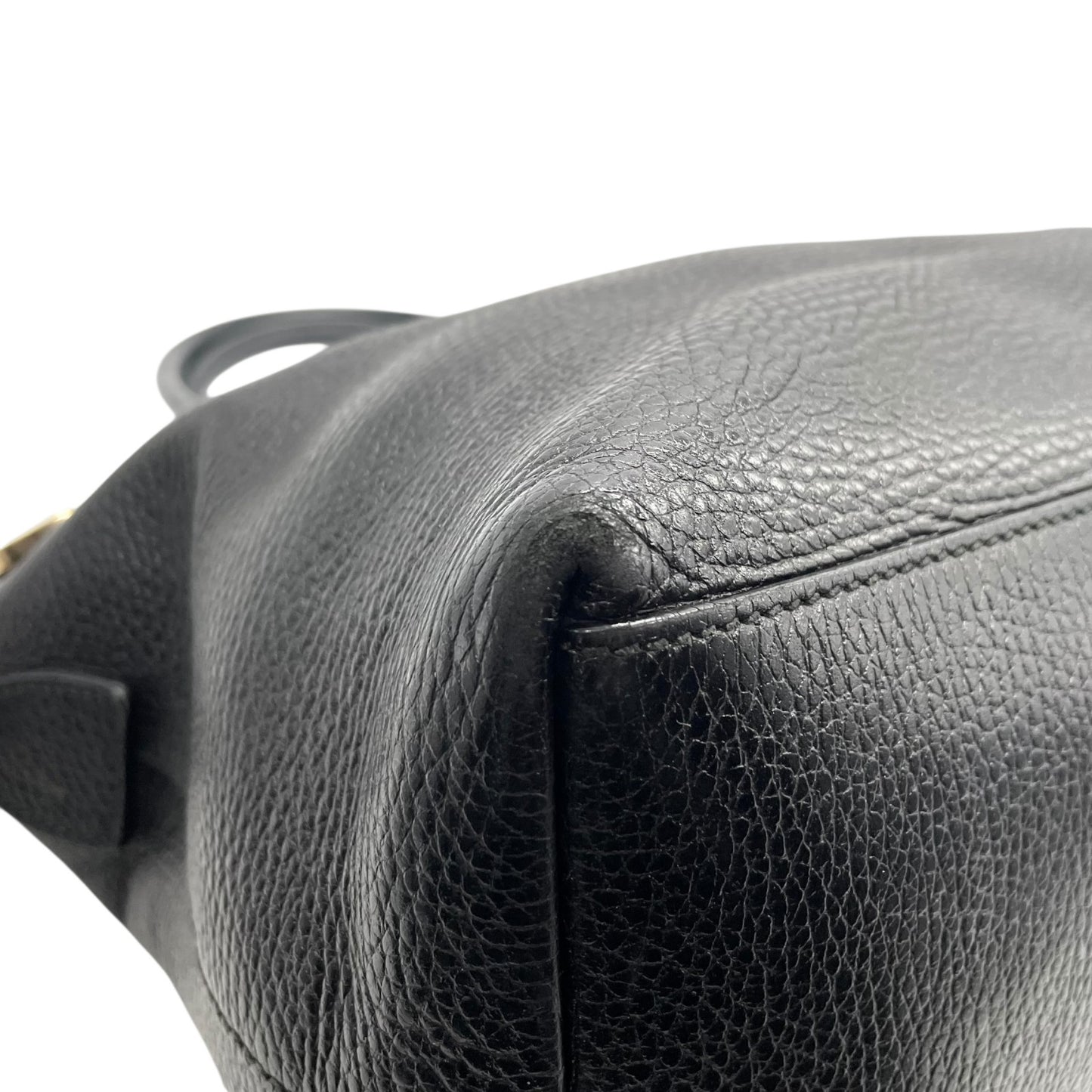 美品 GUCCI グッチ 2WAY ハンドバッグ ショルダーバッグ 449651 インターロッキングG ブラック レザー ゴールド金具 斜め掛け可 レディース D