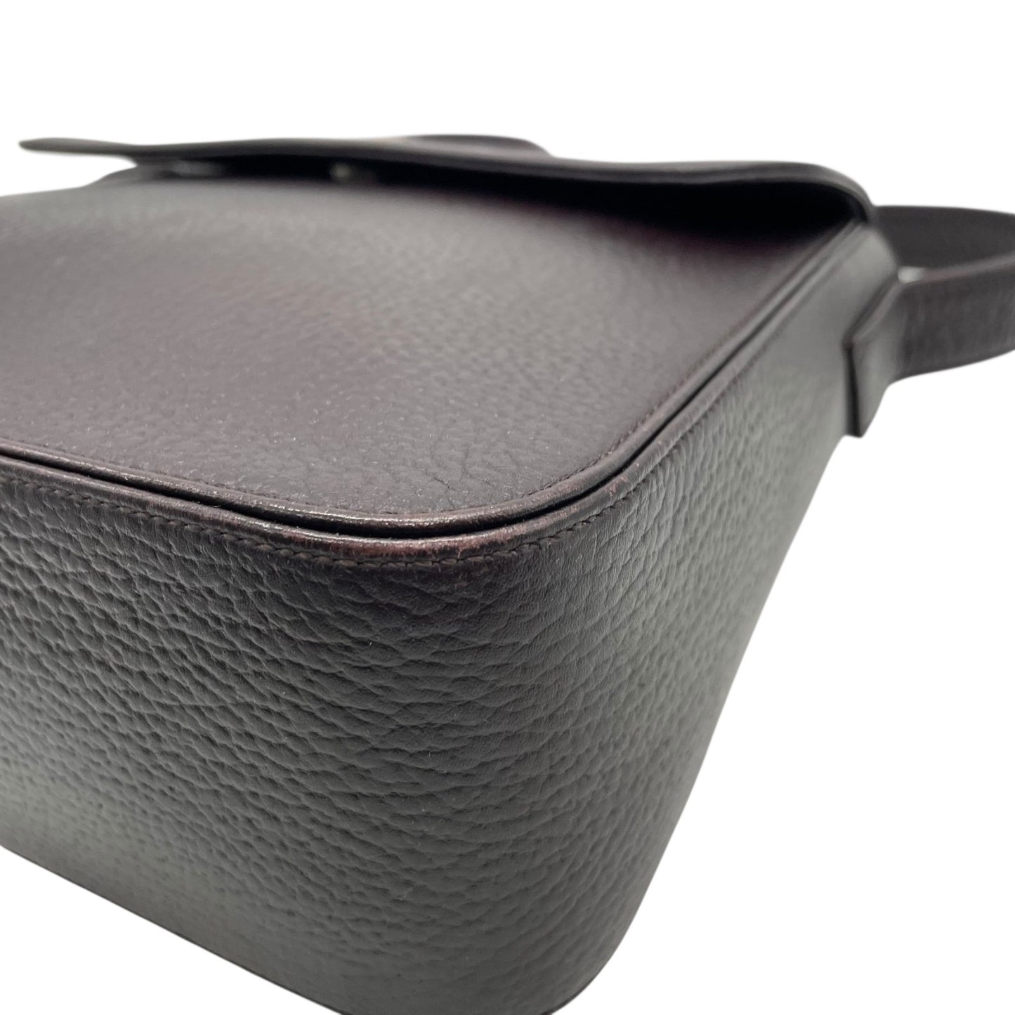 美品 Yves Saint Laurent イヴ・サンローラン ショルダーバッグ ワンショルダー レザー ブラウン 茶色 ロゴ ハート金具 フラップ ヴィンテージ オールド アーカイブ B