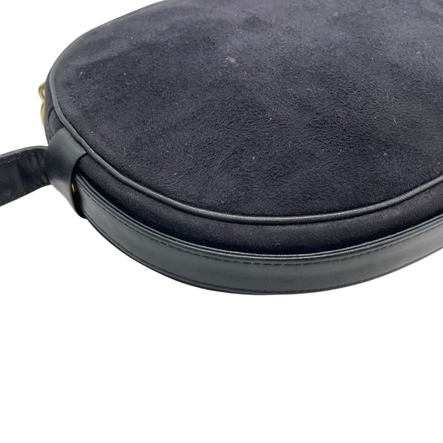 Christian Dior クリスチャンディオール ショルダーバッグ サコッシュ ネイビー 紺色 スエード×レザー Diorロゴ ゴールド金具 クロスボディ ヴィンテージ K10