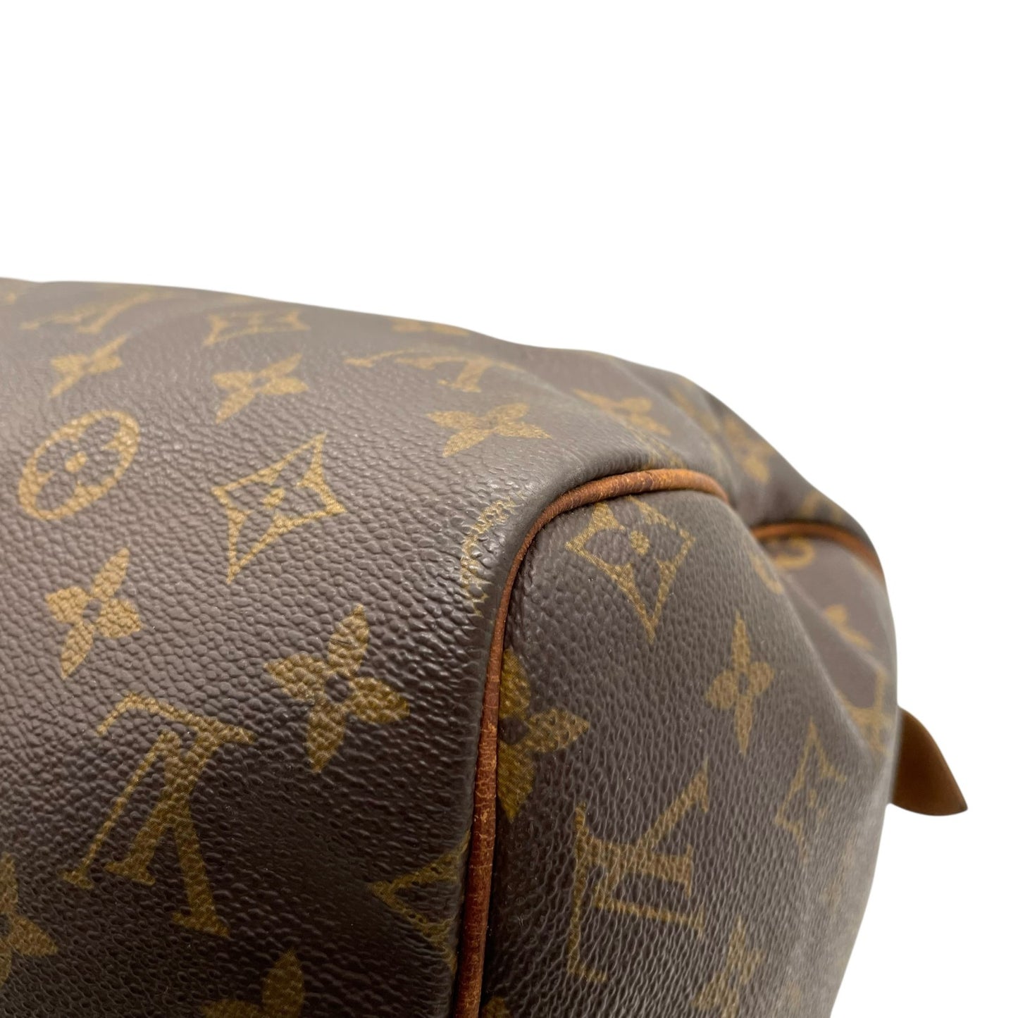 LOUIS VUITTON ルイヴィトン モノグラム スピーディ30 2WAY ボストンバッグ ミニボストン M41526 斜め掛け可 PVC レザー ブラウン ゴールド金具 パドロック ハンドバッグ レディース D