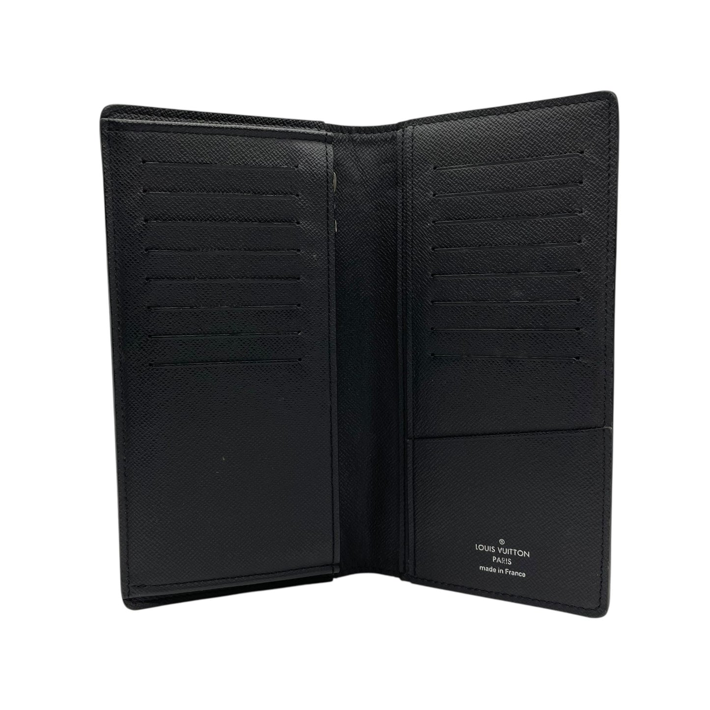 LOUIS VUITTON ルイヴィトン タイガ ポルトフォイユ･ブラザ 二つ折り 長財布 M30501 レザー 黒 ブラック シルバー金具 メンズ W5