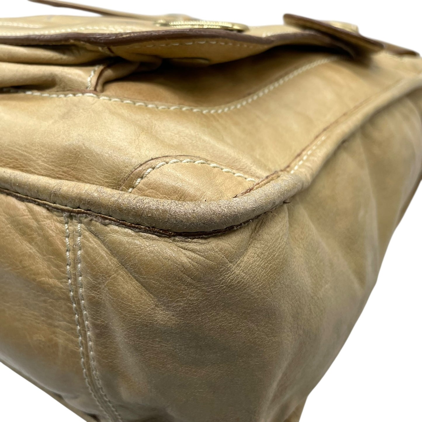 Chloe クロエ ベイ レザー トートバッグ 7ES358-50 ブラウン 牛革 ライトブラウン A4収納可能 Y2K VINTAGE archive 00s C7