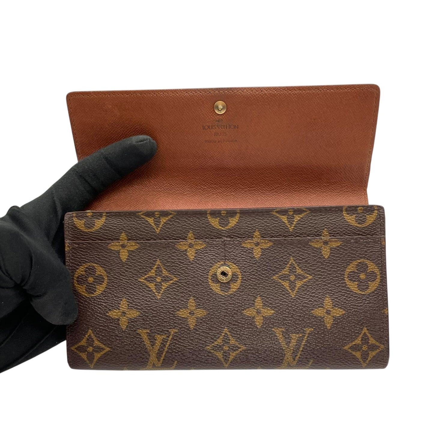 LOUIS VUITTON ルイ・ヴィトン MM61725 長財布 PVC/レザー ブラウン【中古】 レディース