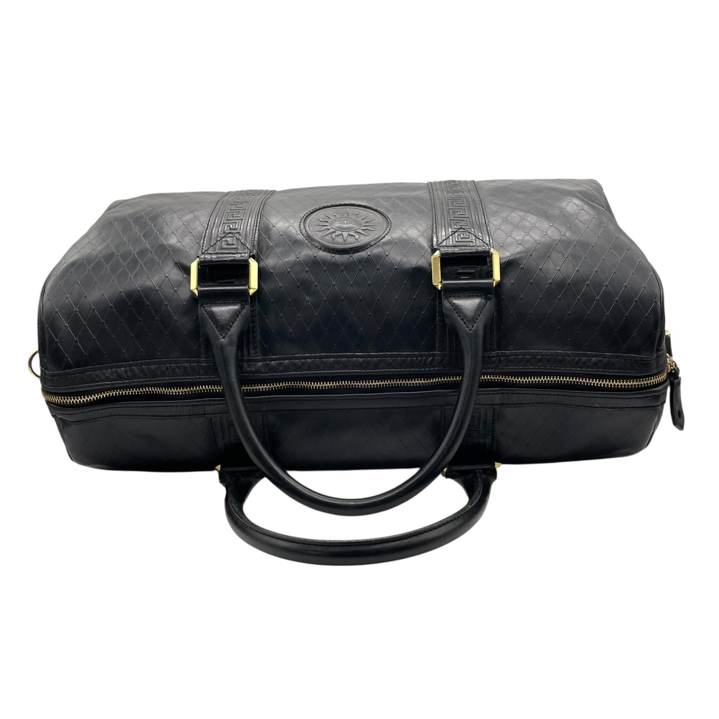 Gianni Versace ジャンニ・ヴェルサーチ ボストンバッグ レザー ブラック【中古】 レディース