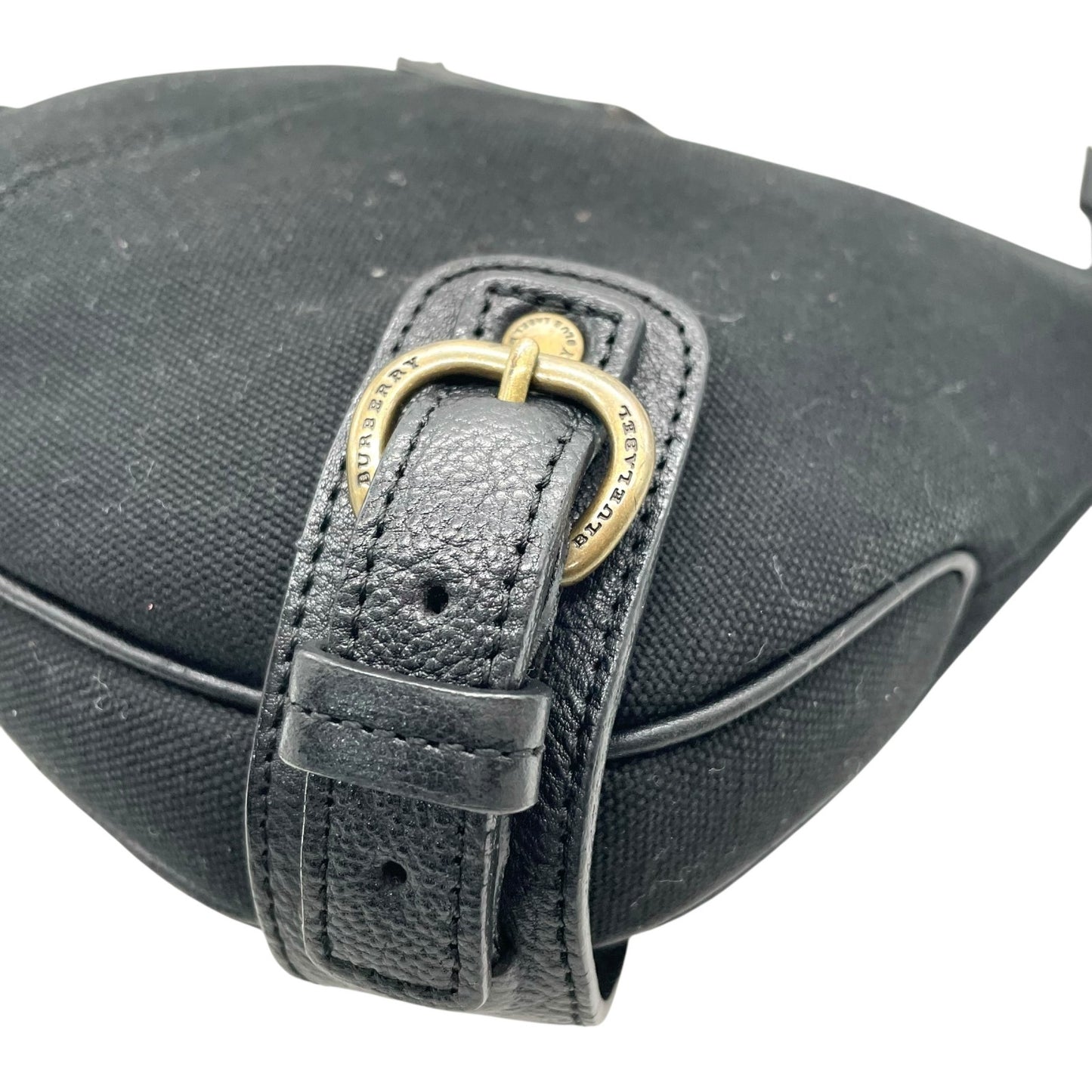 BURBERRY BLUE LABEL バーバリーブルーレーベル ショルダーバッグ キャンバス/レザー ブラック【中古】 レディース