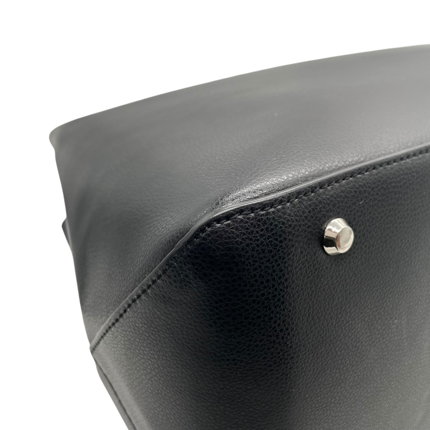 美品 agnès b. アニエスベー トートバッグ レザー 黒 ブラック シンプル PC収納可 A4可 通勤 通学 A