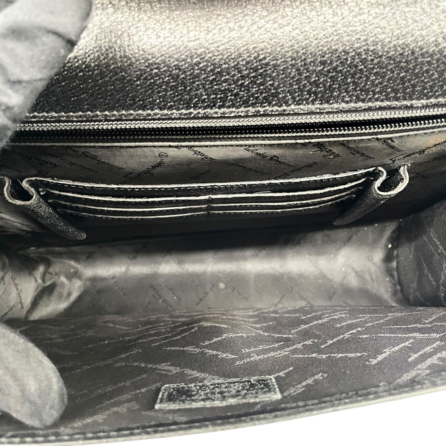 サルヴァトーレフェラガモ Salvatore Ferragamo ビジネスバッグ ブリーフケース レザー 黒 ブラック ダイヤルロック D5