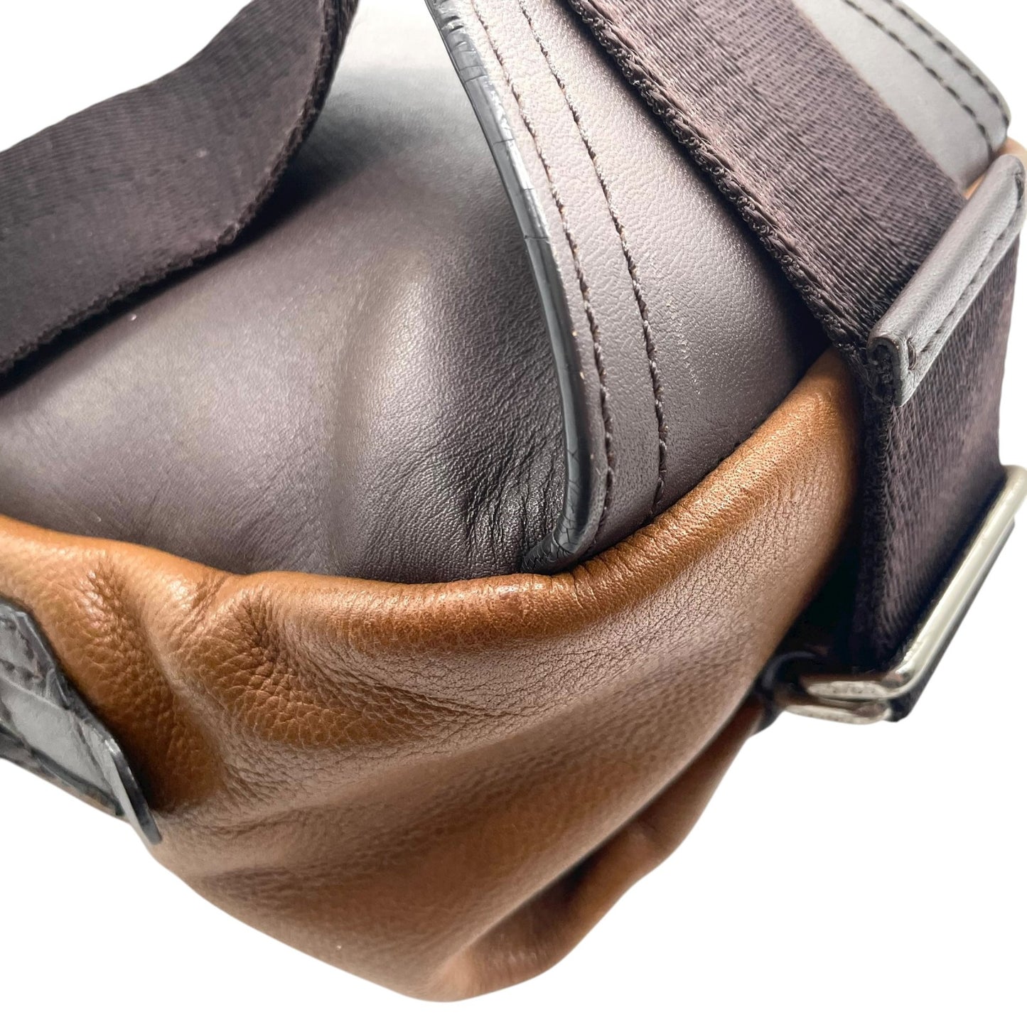 コーチ COACH レザー ボディバッグ ワンショルダー 斜め掛け 茶色 ブラウン シルバー金具 メンズ レディース U2