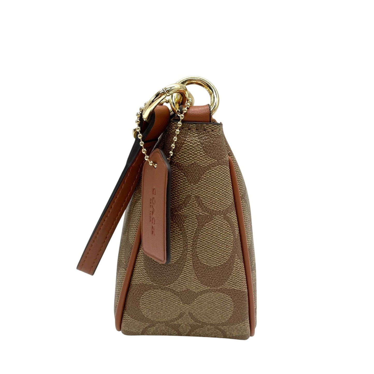 未使用級 美品 コーチ COACH シグネチャー 2WAY ショルダーバッグ ハンドバッグ ワンショルダー 2WAY 茶色 ブラウン 金金具 ゴールド金具 レディース A5