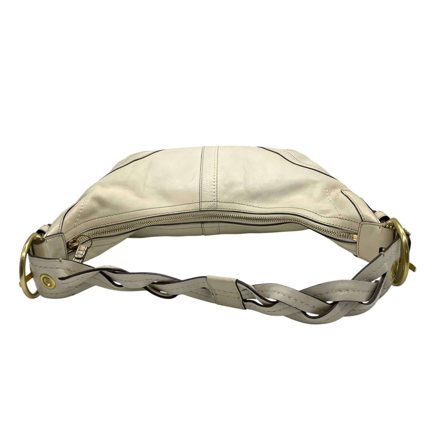 美品 コーチ COACH レザー ハンドバッグ ワンショルダーバッグ ホーボー 10043 ベージュ 金金具 ゴールド金具 Y2K 00s vintage C4