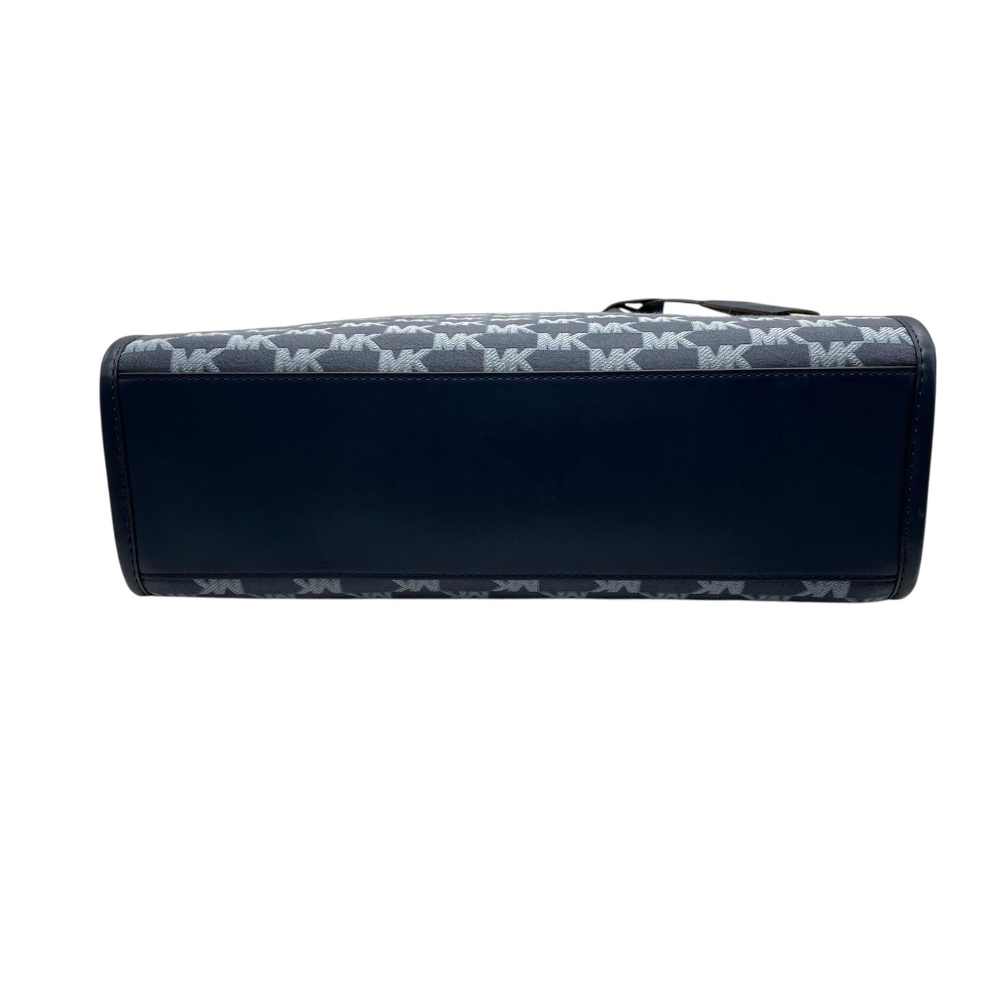 マイケルコース MICHAEL KORS トートバッグ MKロゴ 紺 ネイビー ジャカード 金金具 ゴールド金具 A4収納可 ハンドバッグ A2