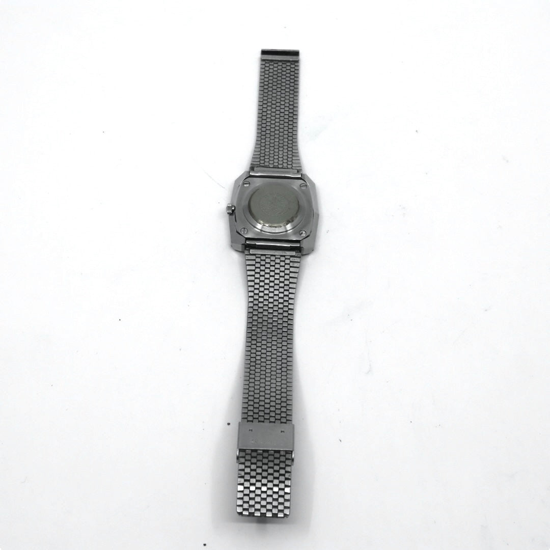 【稼働品】 RADO Elegance ラドー エレガンス 腕時計 自動巻き シルバー文字盤 スクエア デイト表示 メンズ レディース ユニセックス ヴィンテージ アナログ ドレスウォッチ アンティーク クラシック メッシュブレス G4