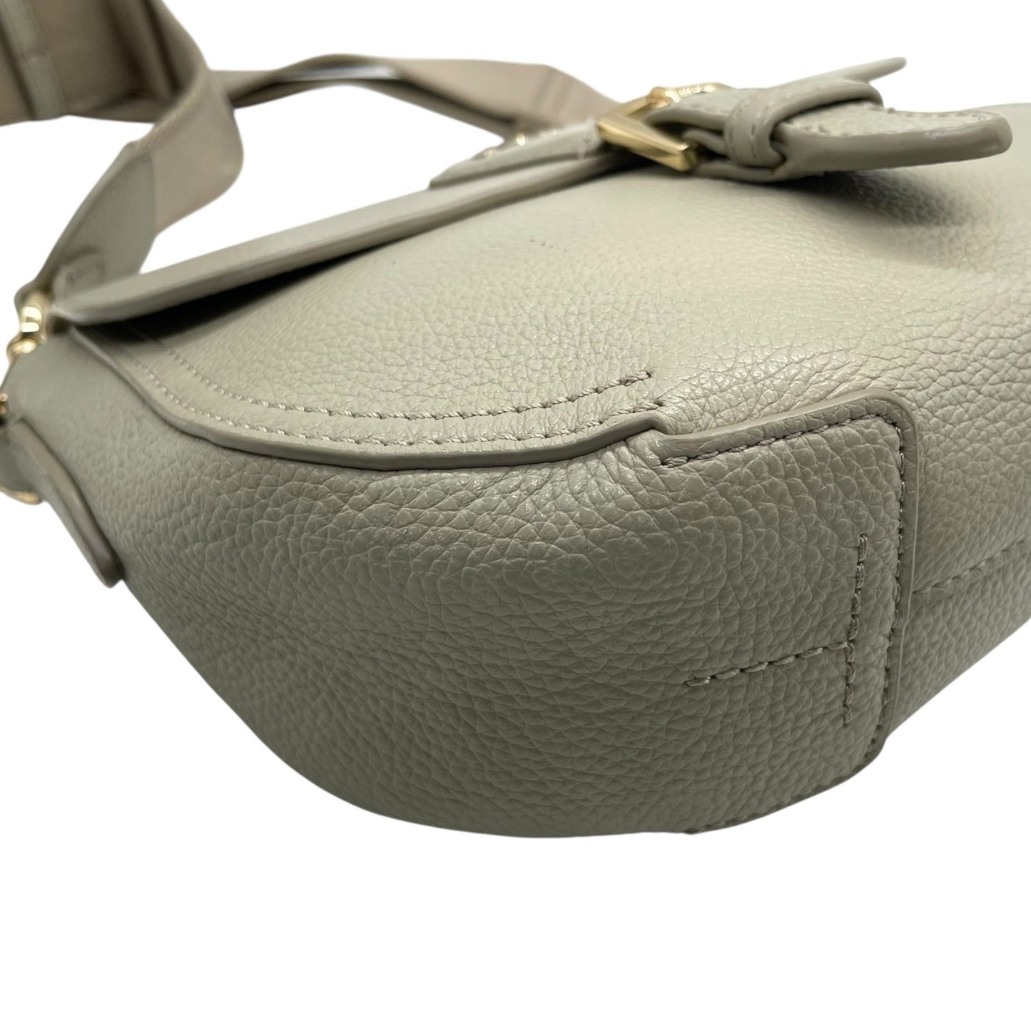 フルラ FURLA ショルダーバッグ クロスボディ グレインレザー ベージュグレー 金 ゴールド金具 レディース S18