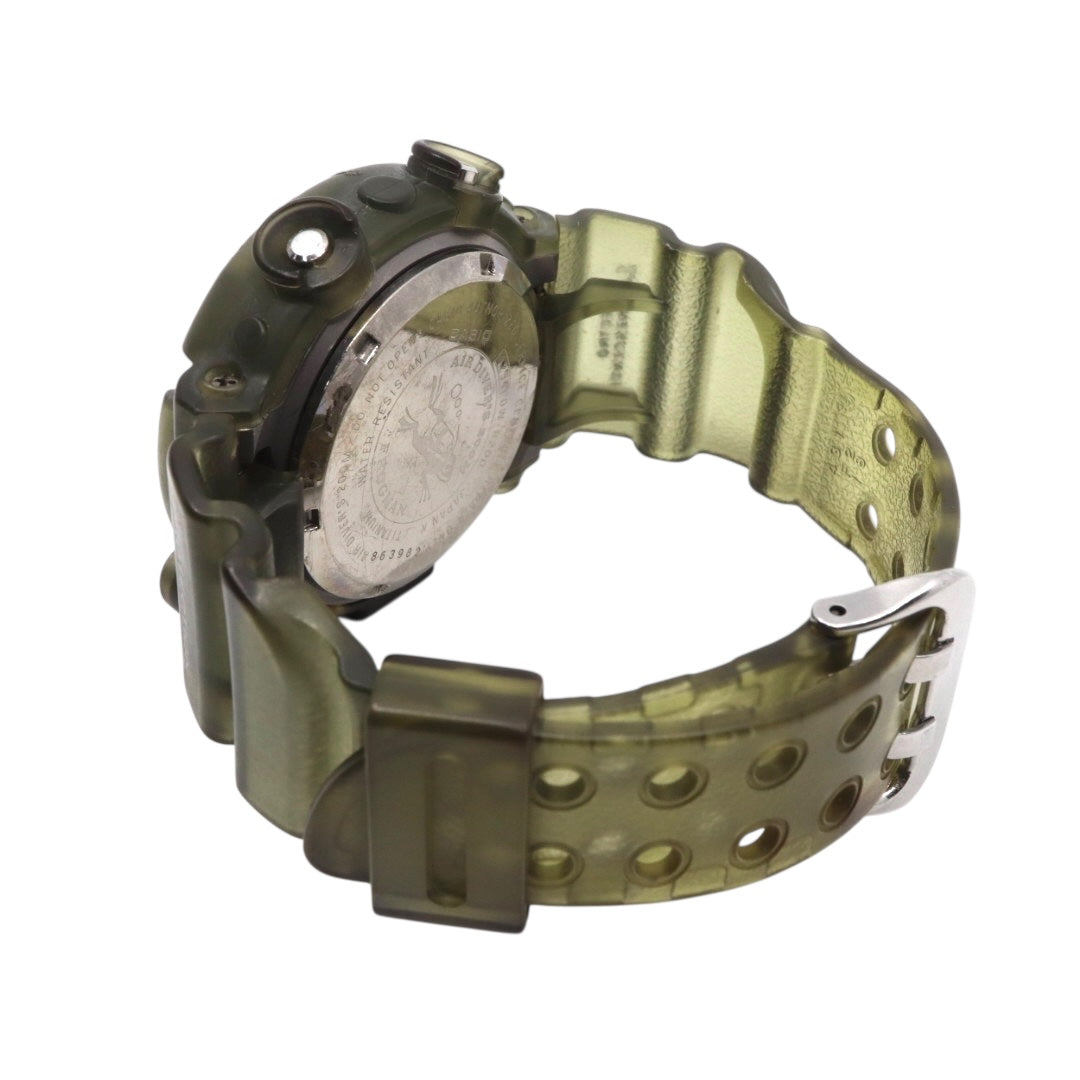 【美品】カシオ G-SHOCK FROGMAN DW-8200 フロッグマン 腕時計 メンズ デジタル チタン 200M防水 スケルトン カーキ ヴィンテージ 90年代 ストリート カジュアル タフ クリーニング済み G2