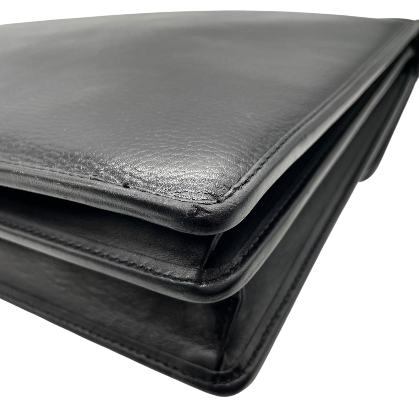 美品 ヴェルサーチ VERSACE メデューサ レザー ブリーフケース 書類バッグ ビジネスバッグ 黒 ブラック ゴールド金具 メンズ E