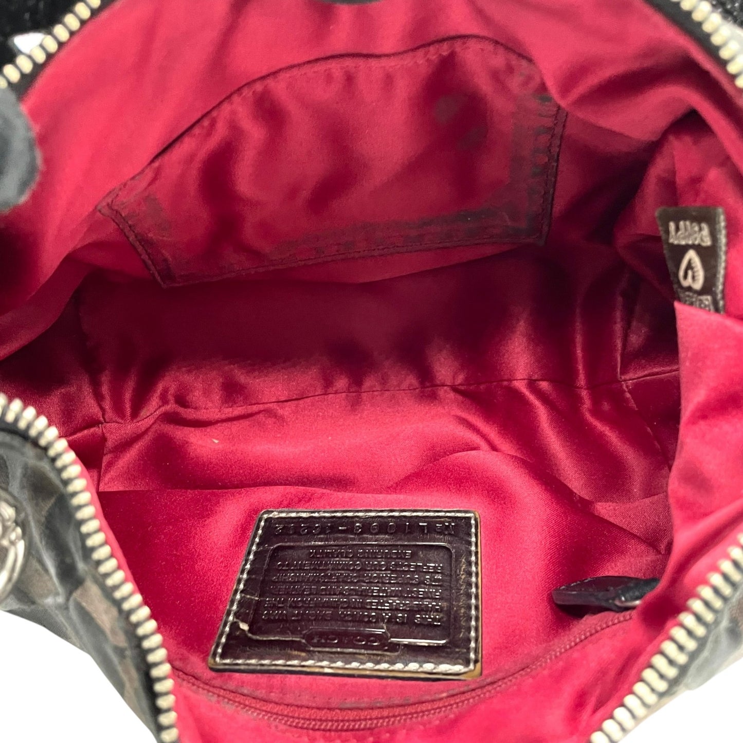 コーチ COACH 2WAY ハンドバッグ ショルダーバッグ ポピー シグネチャー 黒 ブラック キャンバス シルバー金具 手提げ 肩掛け可 斜め掛け可 ロゴ レディース U5