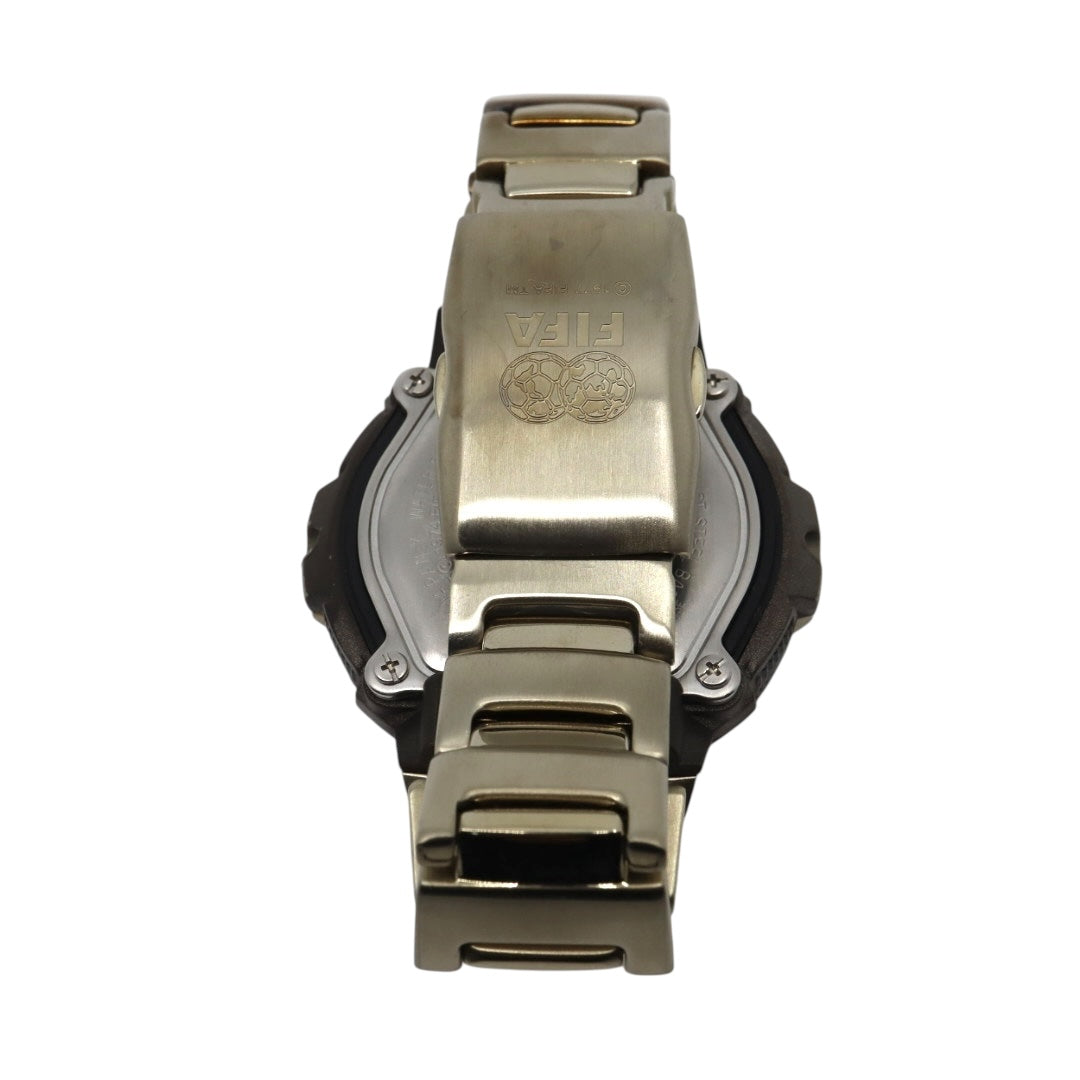 【美品/稼働品】カシオ G-SHOCK GW-600WCJ 2006 FIFAワールドカップ ドイツ大会 限定モデル 電波ソーラー The G メンズ 腕時計 デジタル ゴールド 20気圧防水 ヴィンテージ 希少 クリーニング済み G3