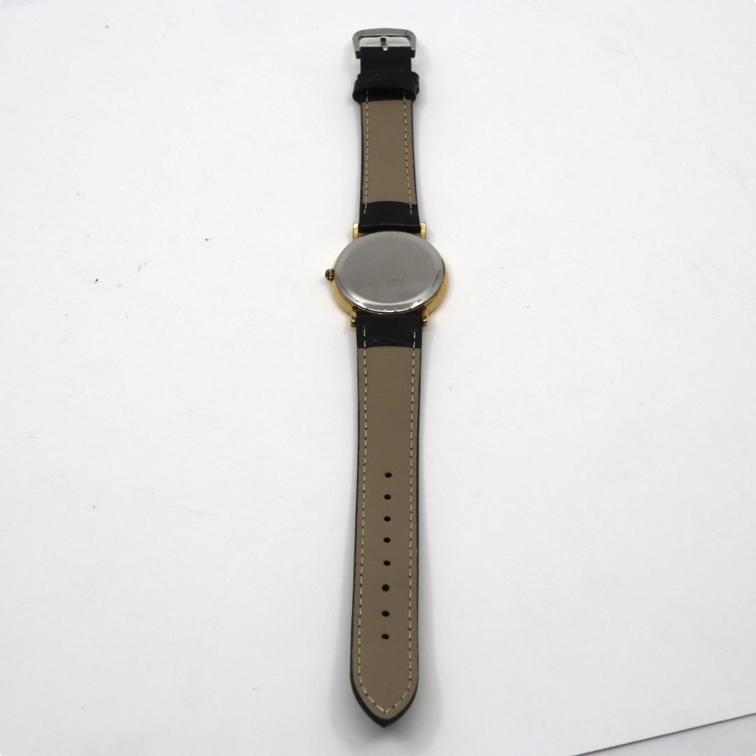 美品 電池交換済 新品ベルト バーバリー Burberrys 6000G 腕時計 メンズウォッチ クォーツ ゴールド シェル文字盤 アイボリー ローマンインデックス クラシック ヴィンテージ エレガント ドレスウォッチ 稼働品 G3