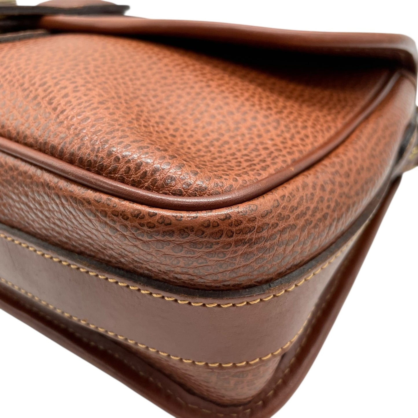 コーチ COACH ショルダーバッグ ターンロック 313 レザー 茶色 ブラウン 金金具 ゴールド金具 ヴィンテージ調 クラシックデザイン U16