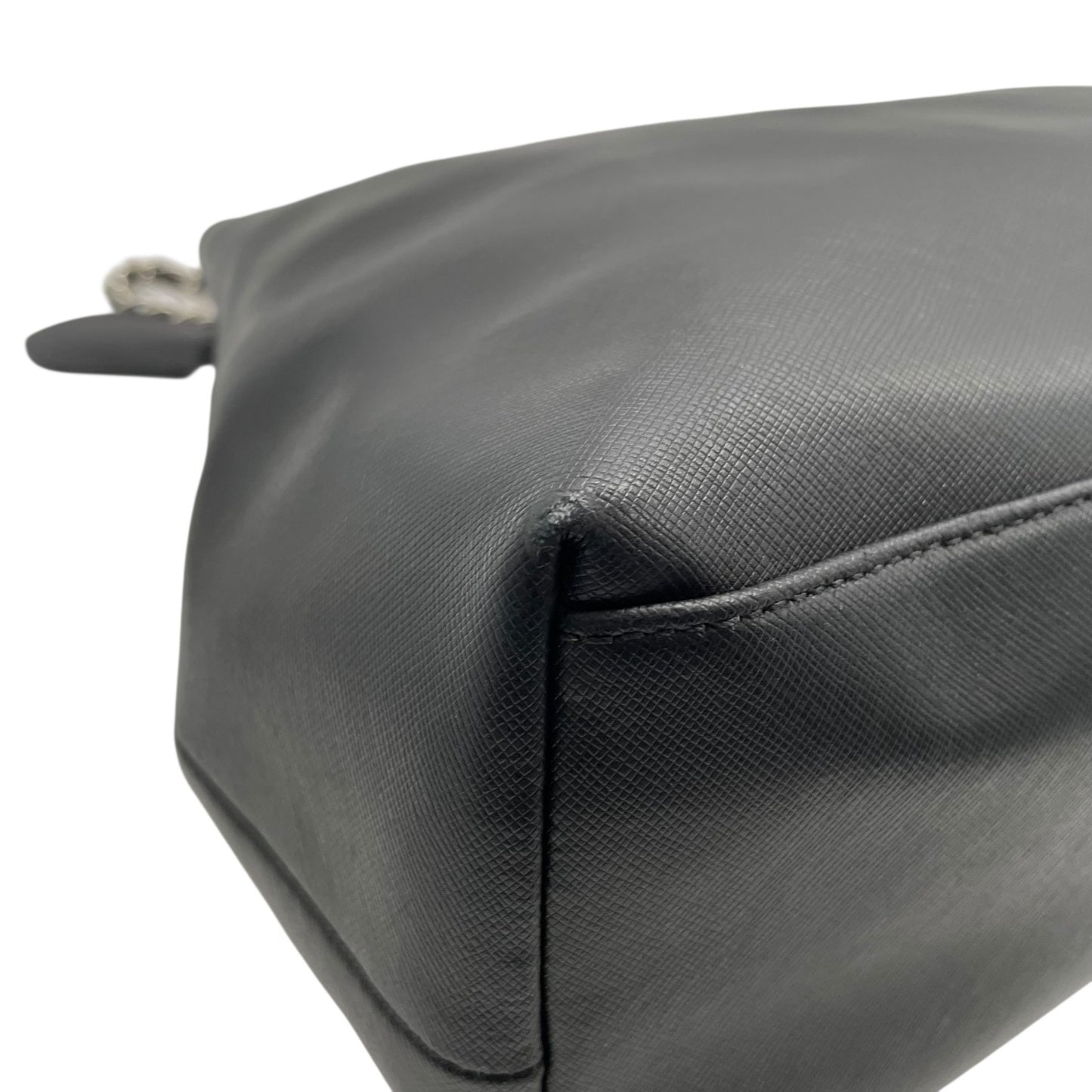 コーチ COACH トートバッグ チェーンハンドル ショルダー 肩掛け ロングハンドル F31752 黒 ブラック レザー クロシェット シルバー金具 A4対応 通勤 通学 U12