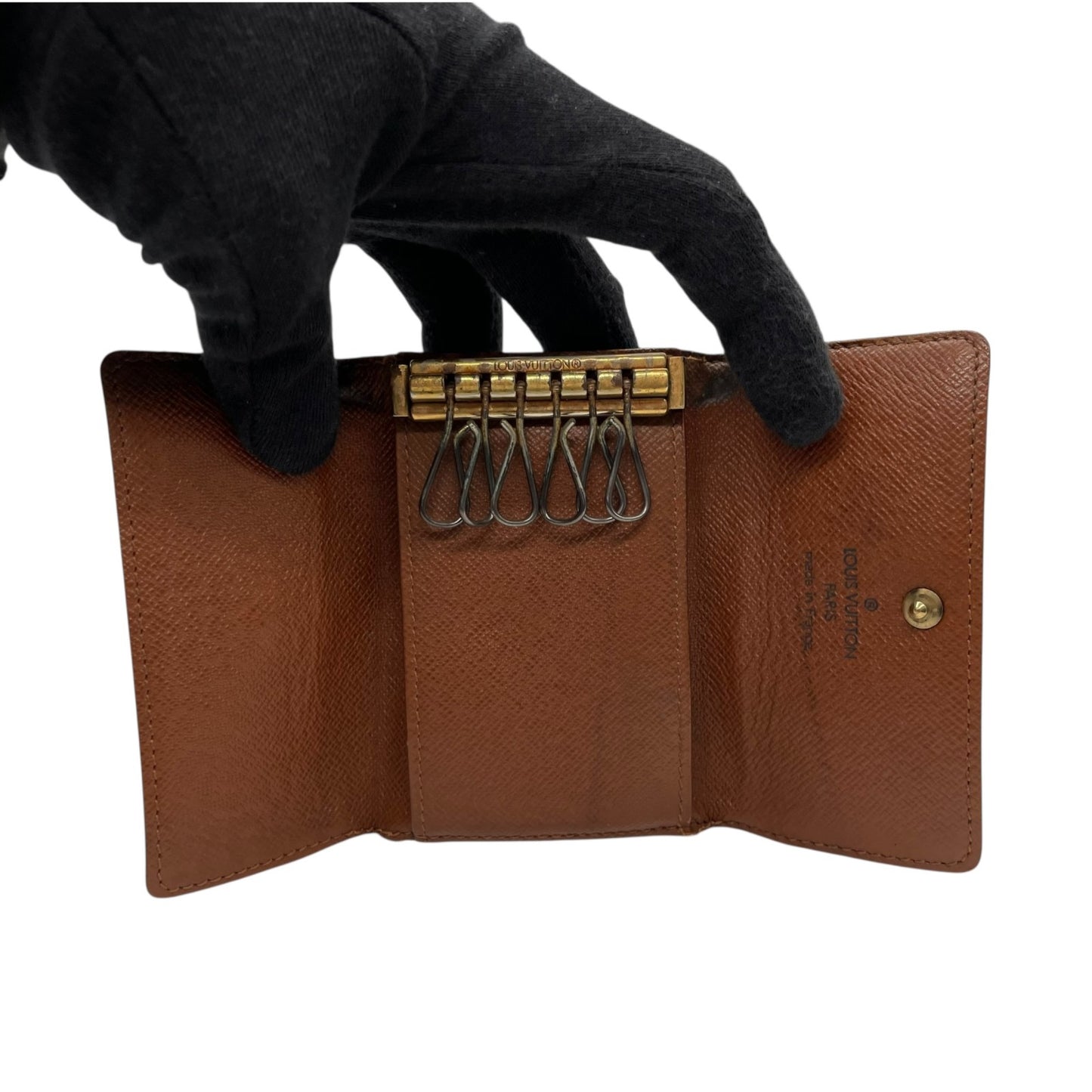 ルイ・ヴィトン Louis Vuitton ミュルティクレ6 M62630 モノグラム 6連キーケース ブラウン PVC×レザー ゴールド金具 レディース メンズ M5