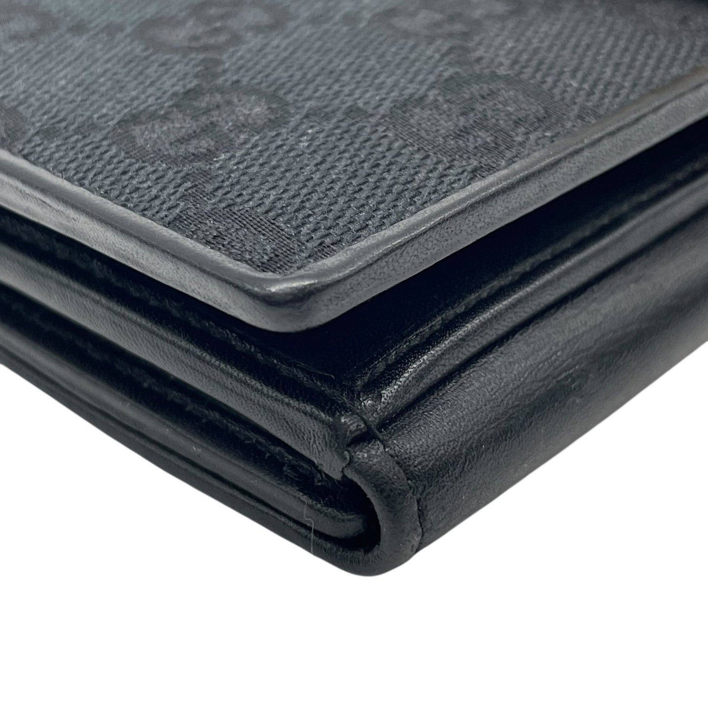 【美品】GUCCI グッチ GGキャンバス タイガーヘッド 二つ折り財布 コンパクトウォレット GG柄 虎 キャンバス レザー ブラック ゴールド金具 ヴィンテージ レディース M2