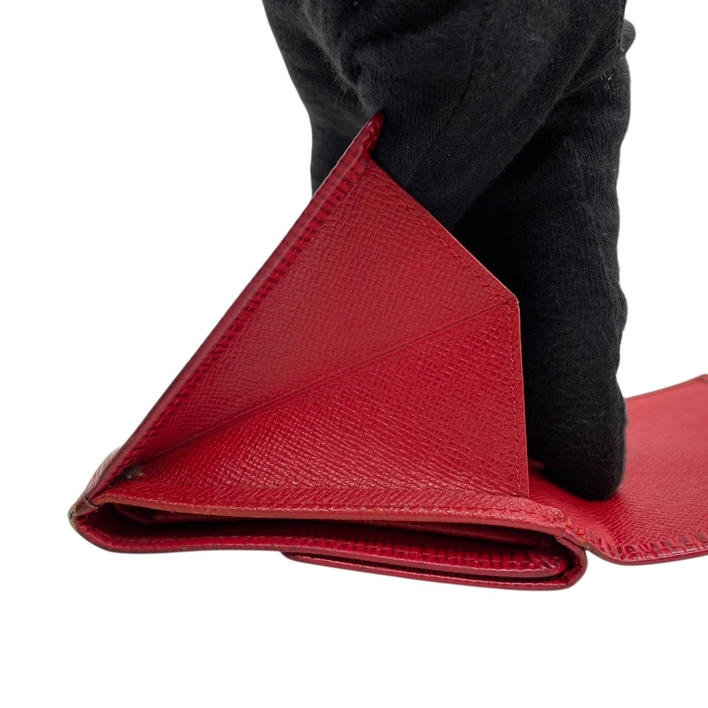 LOUIS VUITTON ルイヴィトン 三つ折り財布 エピ ポルトモネ ビエ カルト クレディ M63487 赤 レッド レザー M4