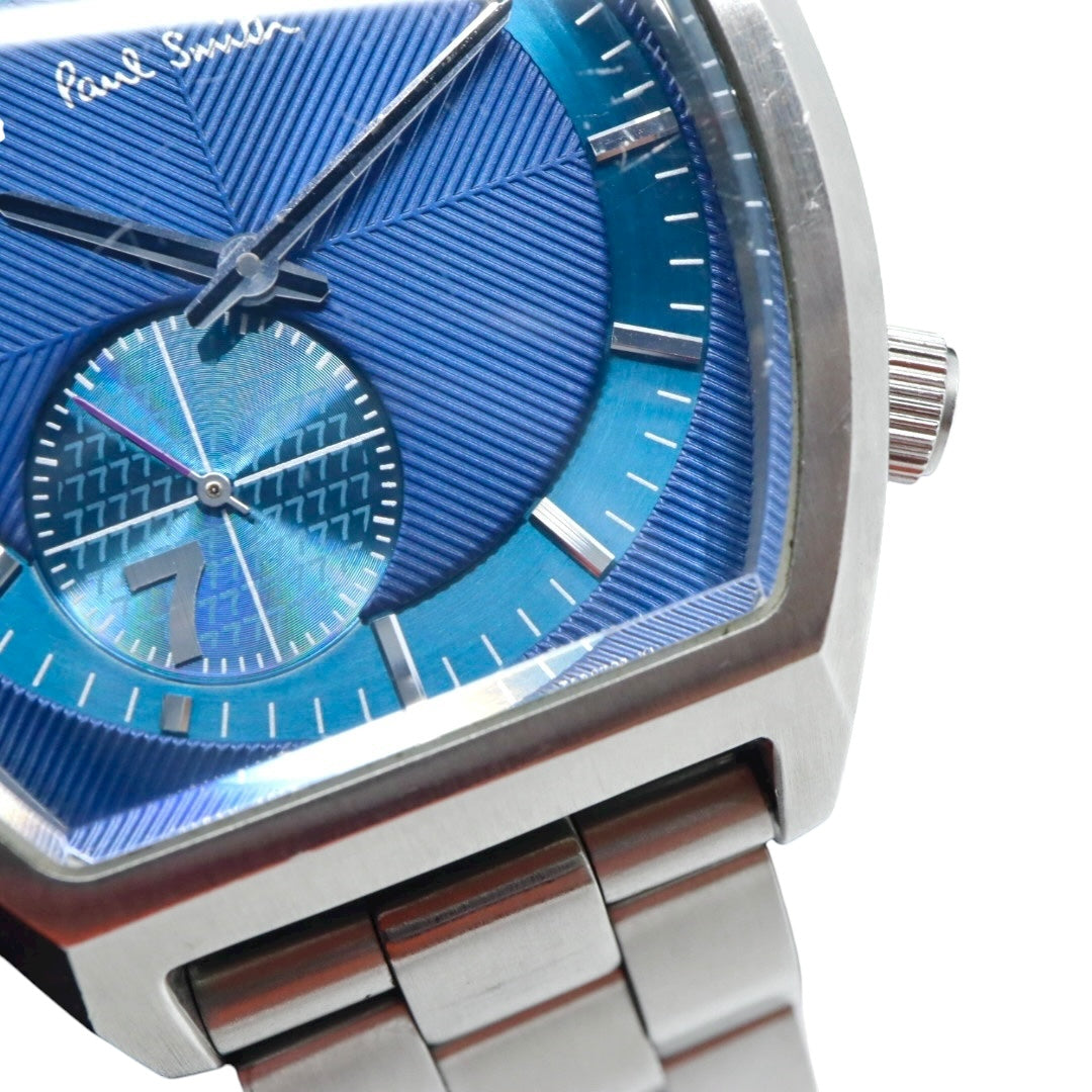 ポールスミス Paul Smith 腕時計 メンズ クォーツ ブルー文字盤 トノー型 シルバー SS 1045-T019421 アナログ ウォッチ ビジネス カジュアル 通勤 通学 クラシック 上品 エレガント スタイリッシュ ドレスウォッチ 高級感 G10