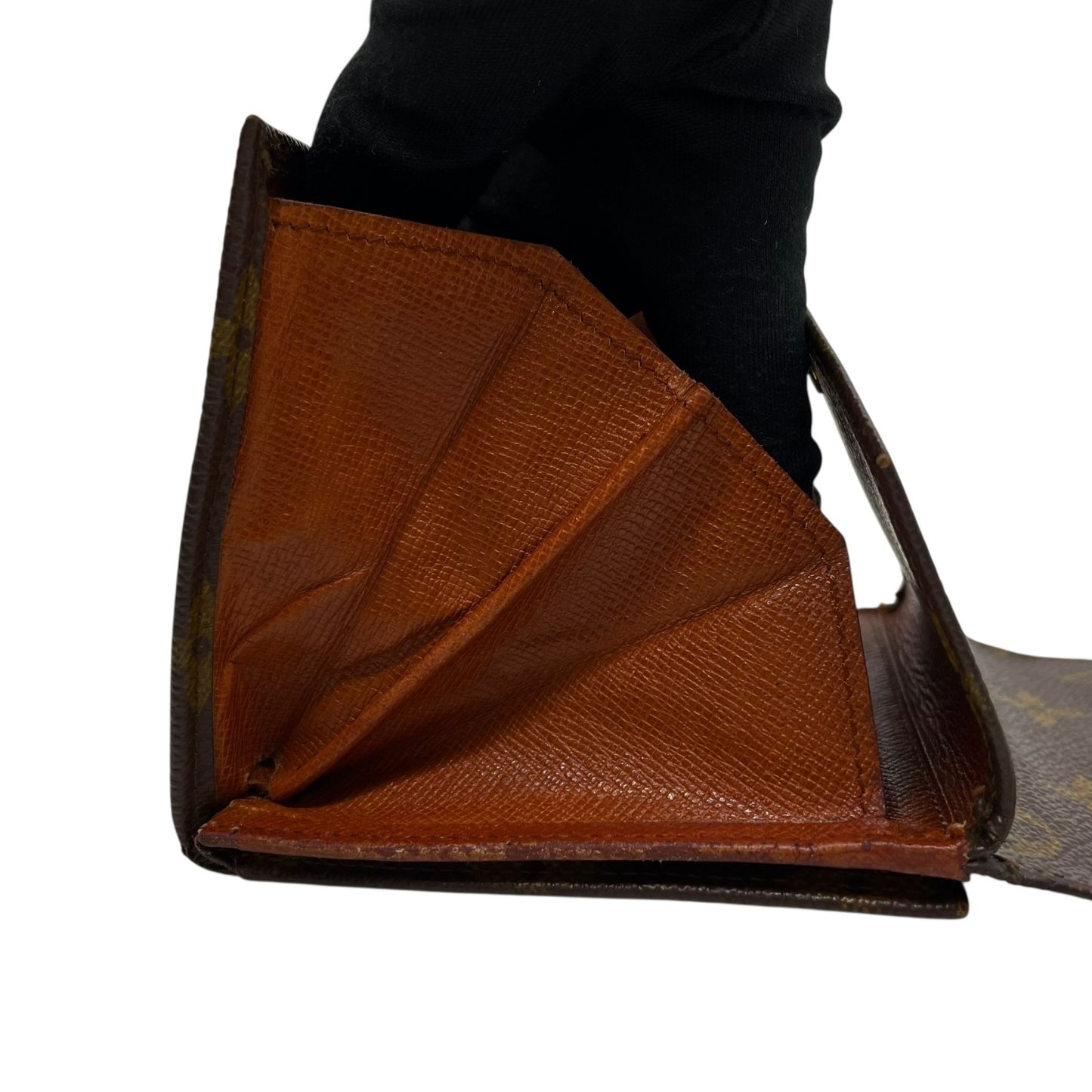 LOUIS VUITTON ルイヴィトン モノグラム コンパクトウォレット 三つ折り財布 Wホック ポルトモネビエ M61660 茶 ブラウン PVC レザー メンズ レディース M2