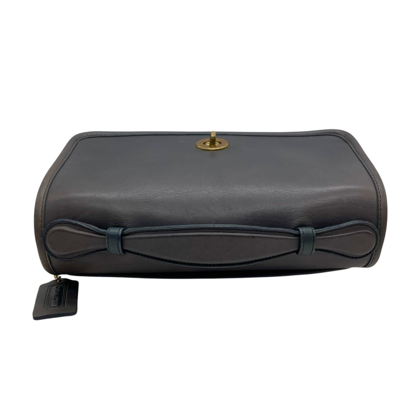 COACH オールドコーチ 2WAY ハンドバッグ ショルダーバッグ 紺 ネイビー オールレザー ターンロック ゴールド金具 クロスボディ 斜め掛け レディース S84