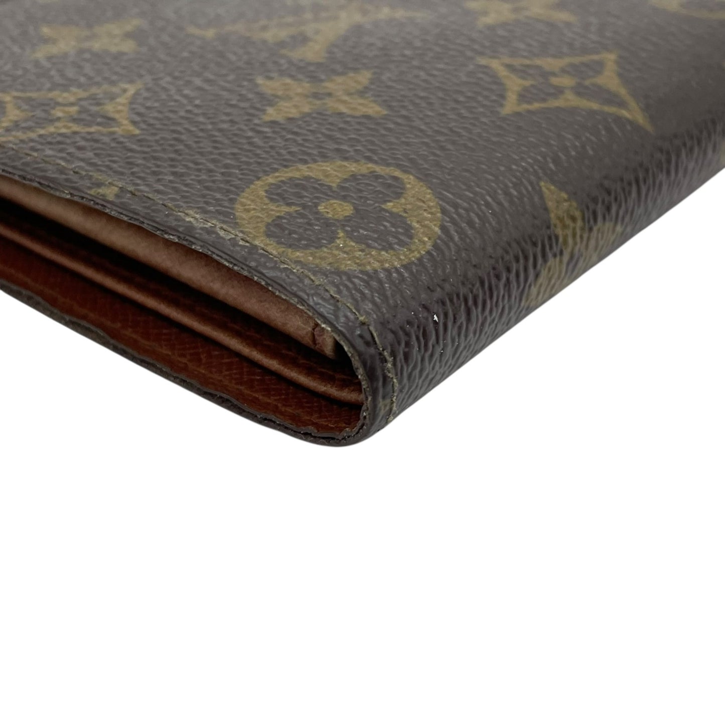 LOUIS VUITTON ルイヴィトン モノグラム ポルトフォイユ・マルコ 二つ折り財布 茶 ブラウン PVC レザー ゴールド金具 M61675 メンズ レディース M4