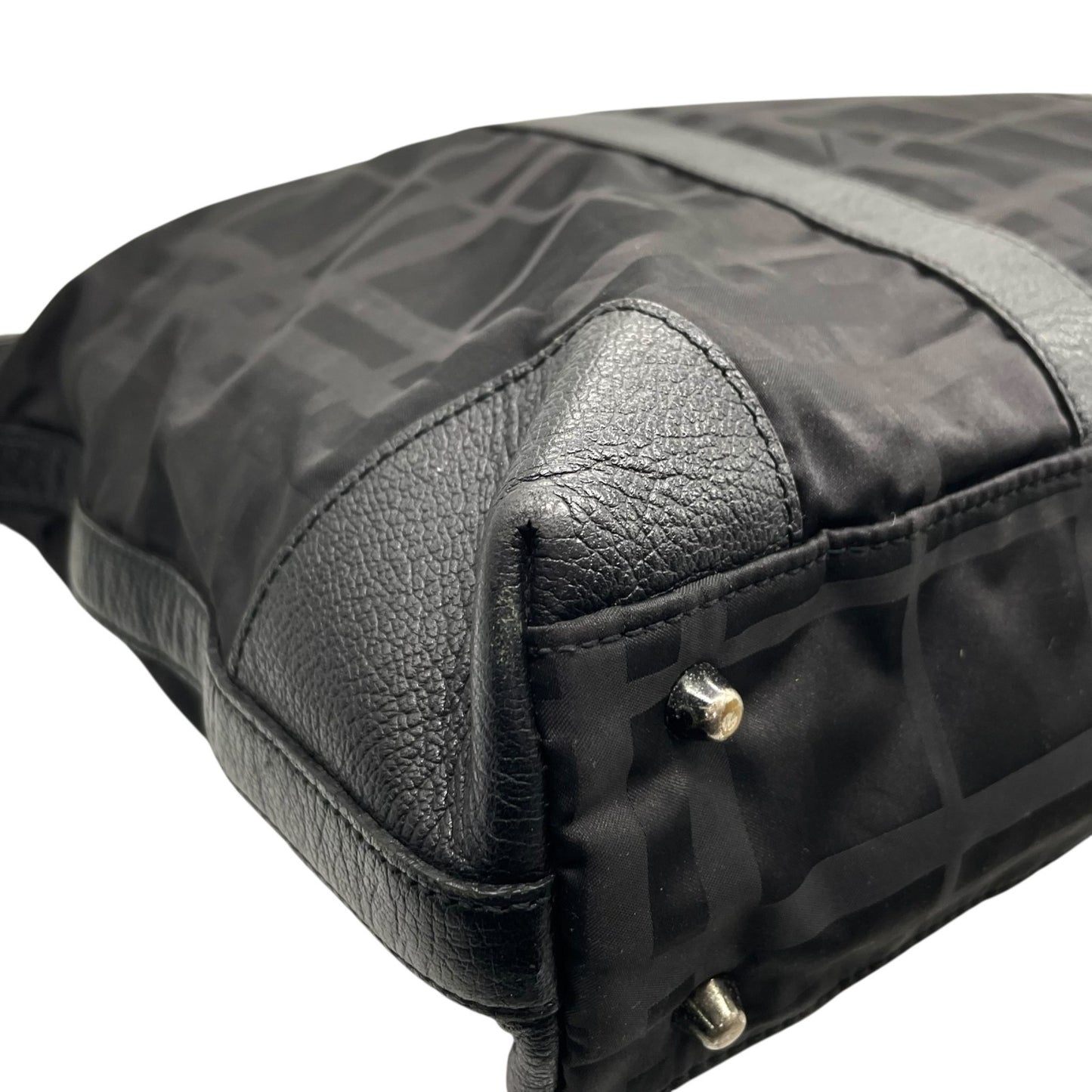 Authentic Burberry Black Label Business Tote Bag Black Nylon A4 Shoulder Men Unisex Large