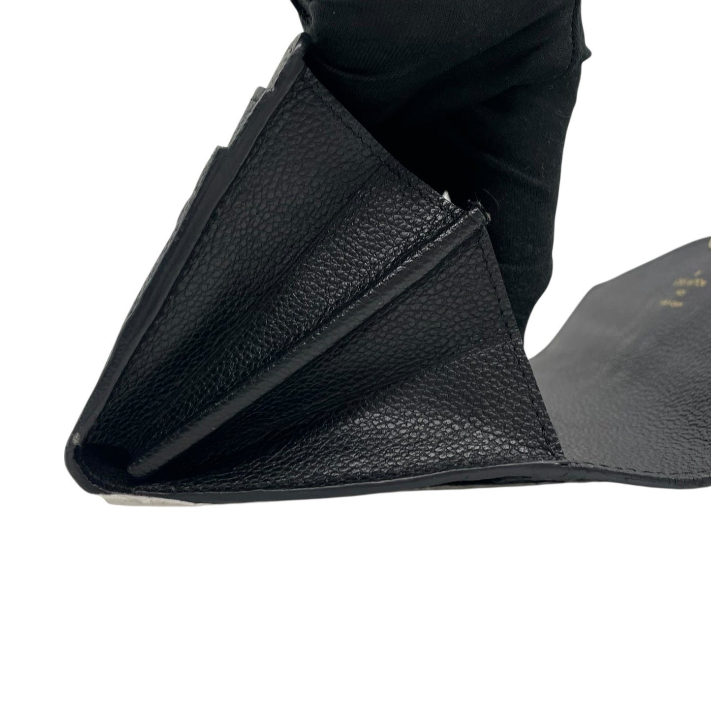 美品 LOUIS VUITTON ルイヴィトン ポルトフォイユ メティス アンプラント レザー ノワール 黒 ブラック ゴールド金具 長財布 モノグラム ロゴ M62458 レディース W2