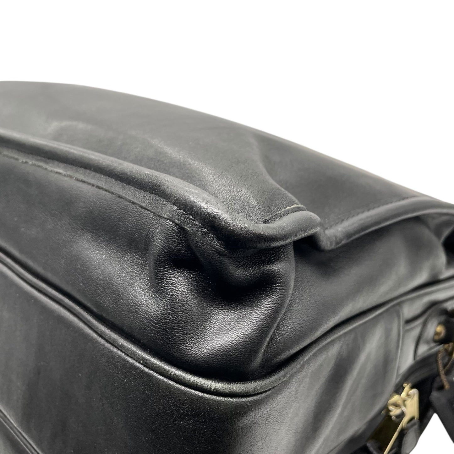 希少 COACH オールドコーチ ヴィンテージ ビジネスバッグ ブリーフケース ハンドバッグ 黒 ブラック ゴールド金具 ターンロック レザー 2WAY ダブルポケット 書類鞄 オールレザー E