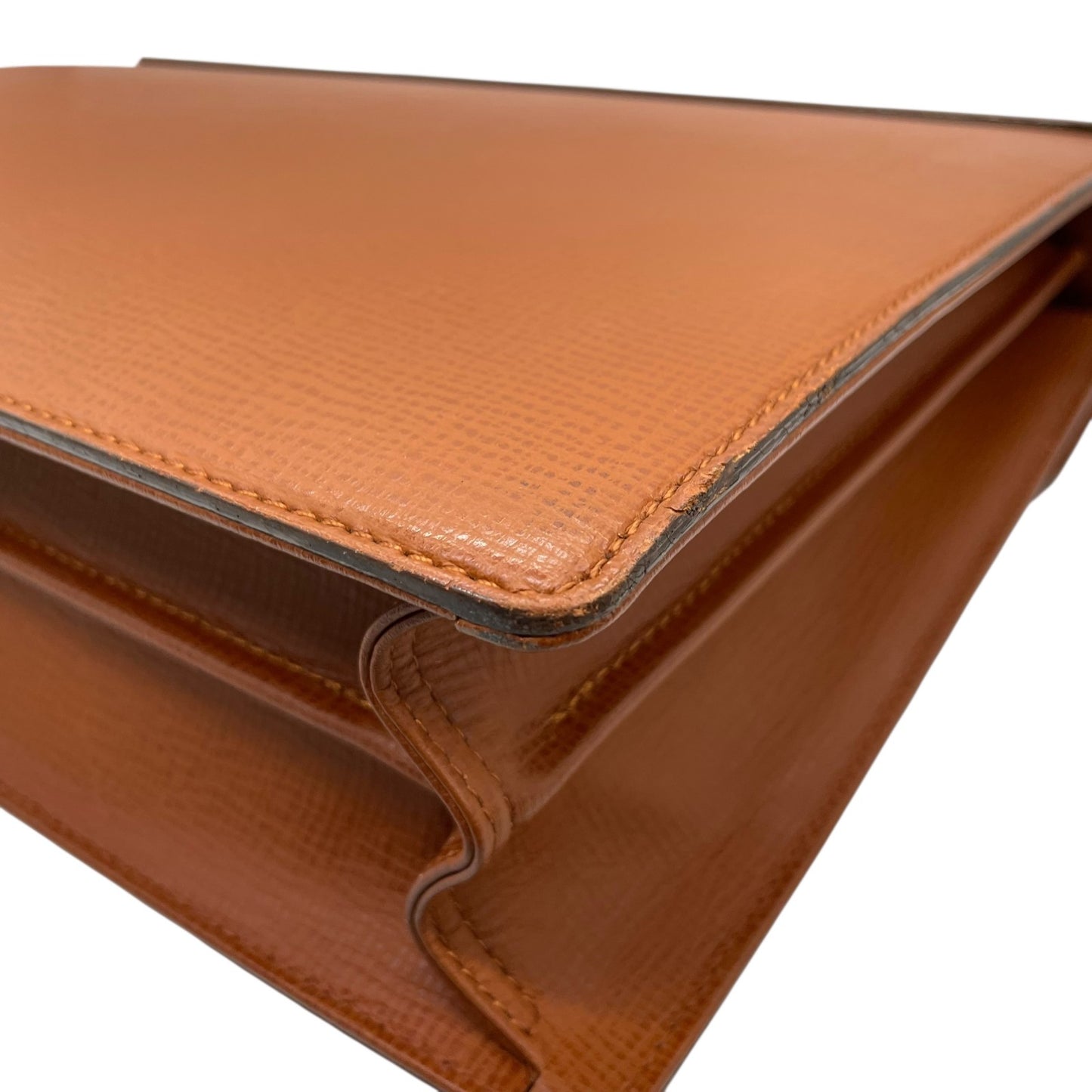 Authentic BURBERRY Leather Briefcase Business Bag Brown Gold Hardware