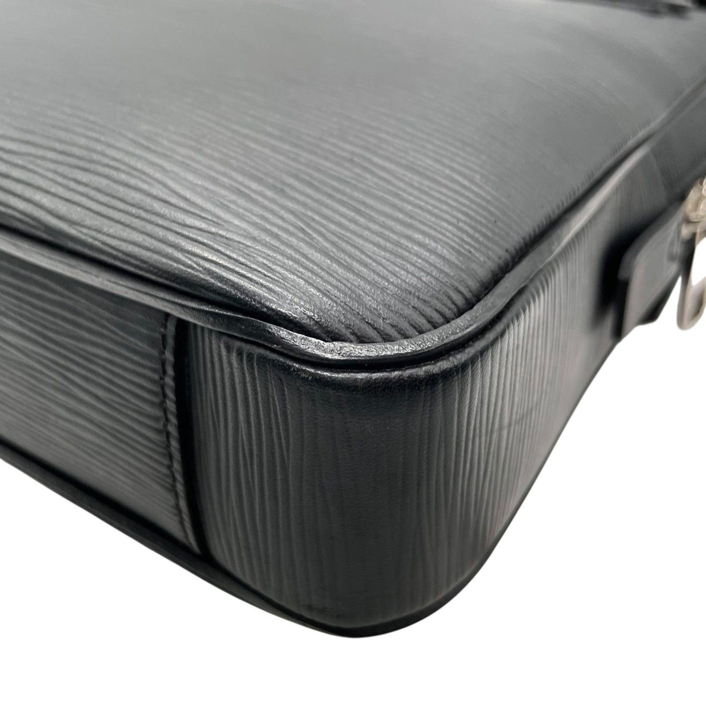 【新品同様】 LOUIS VUITTON ルイ・ヴィトン エピ ヴァシリPM 2WAY ビジネスバッグ ブリーフケース 書類カバン ショルダー 斜め掛け ボレアル ブラック レザー M32640 シルバー金具 メンズ B